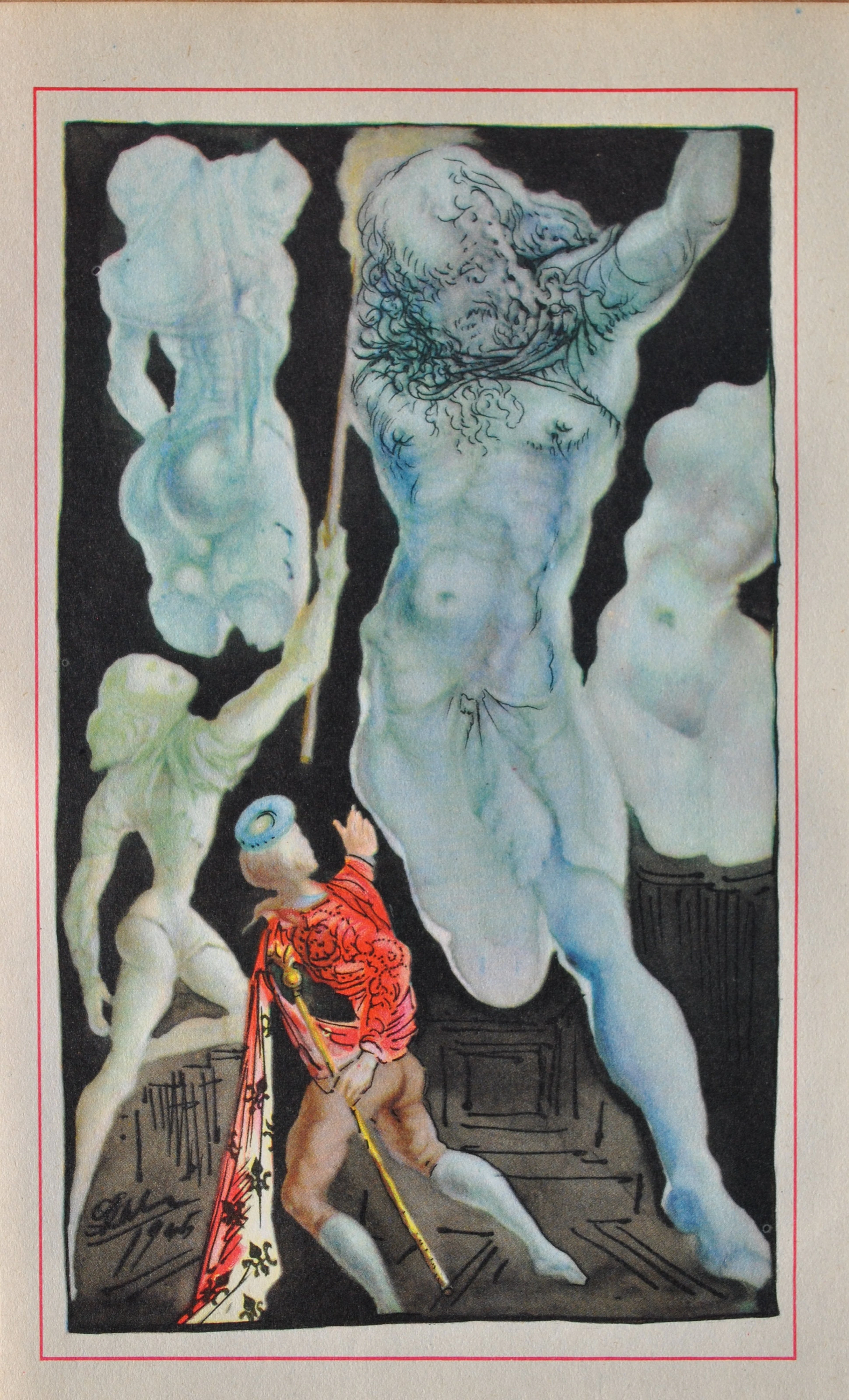 Salvador DALI : Apparition du Christ, Estampe signée, 1948