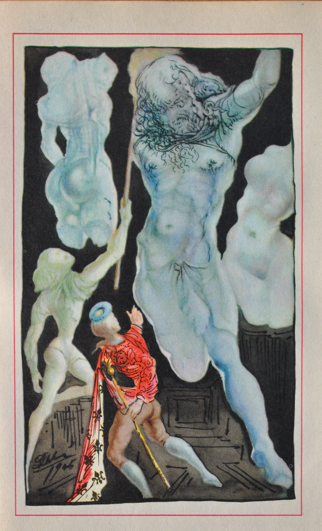 Salvador DALI : Apparition du Christ, Estampe signée, 1948