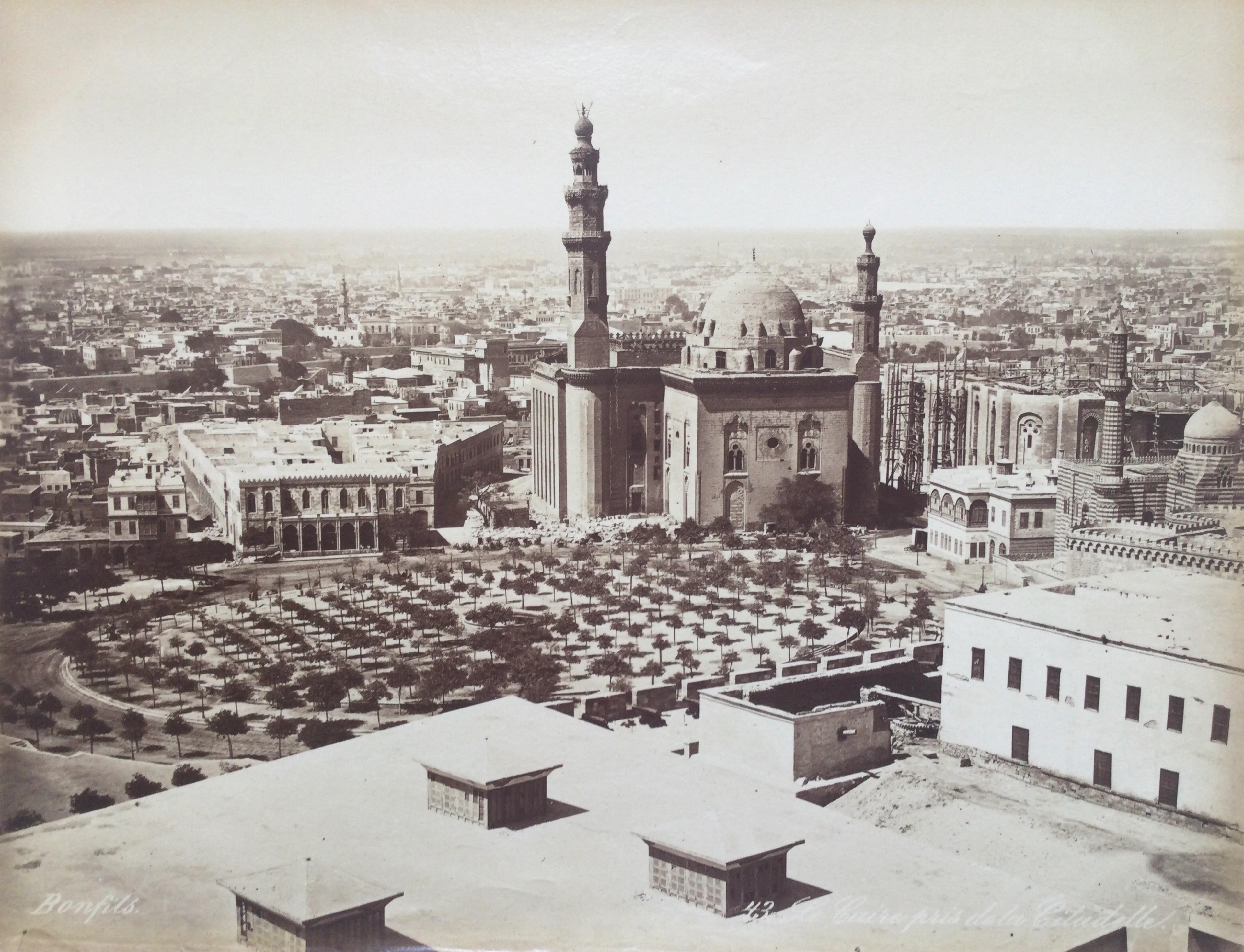 Félix BONFILS - Le Caire , Mosquée du Sultan Hassan, vers 1860 - Photographie