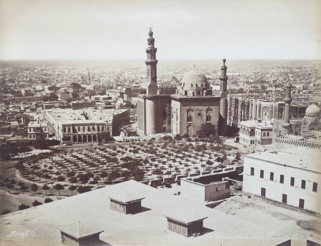 Félix BONFILS - Le Caire , Mosquée du Sultan Hassan, vers 1860 - Photographie