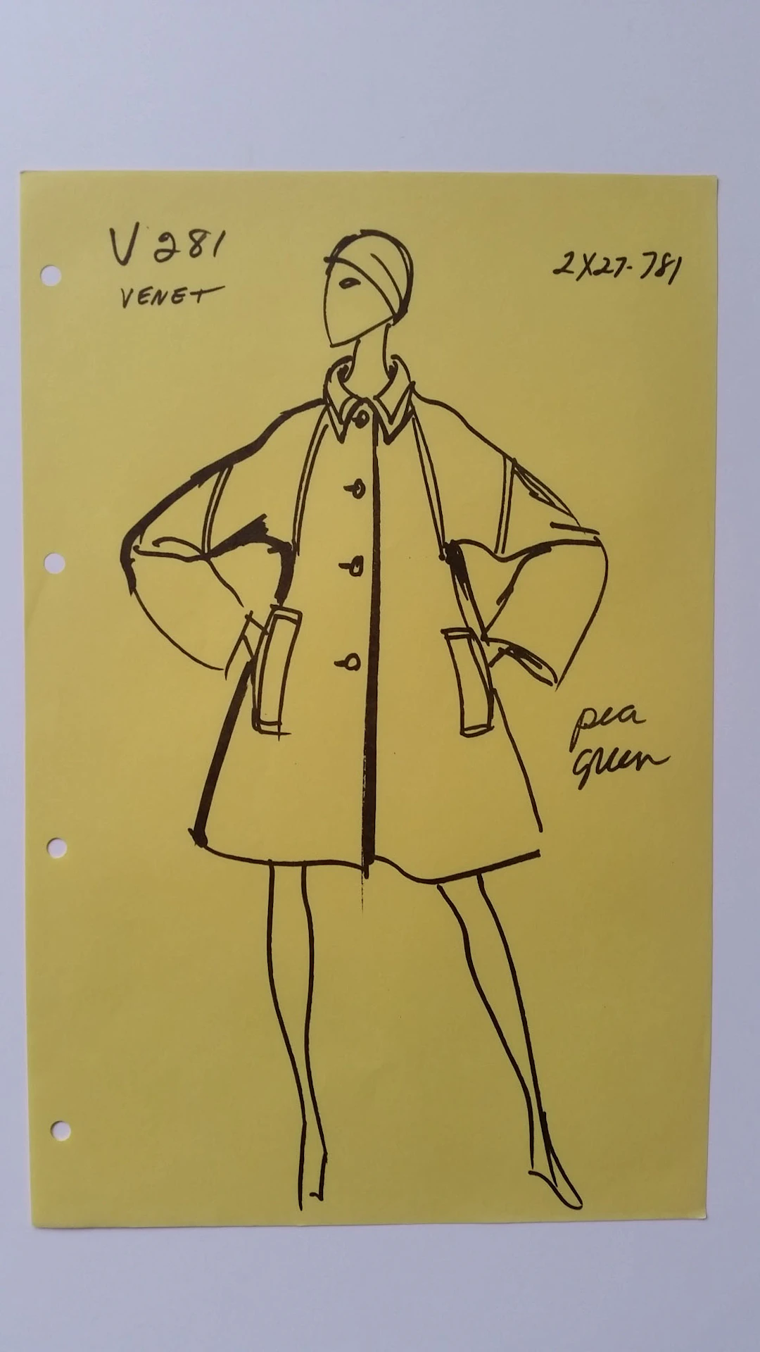 Philippe Venet - Croquis veste