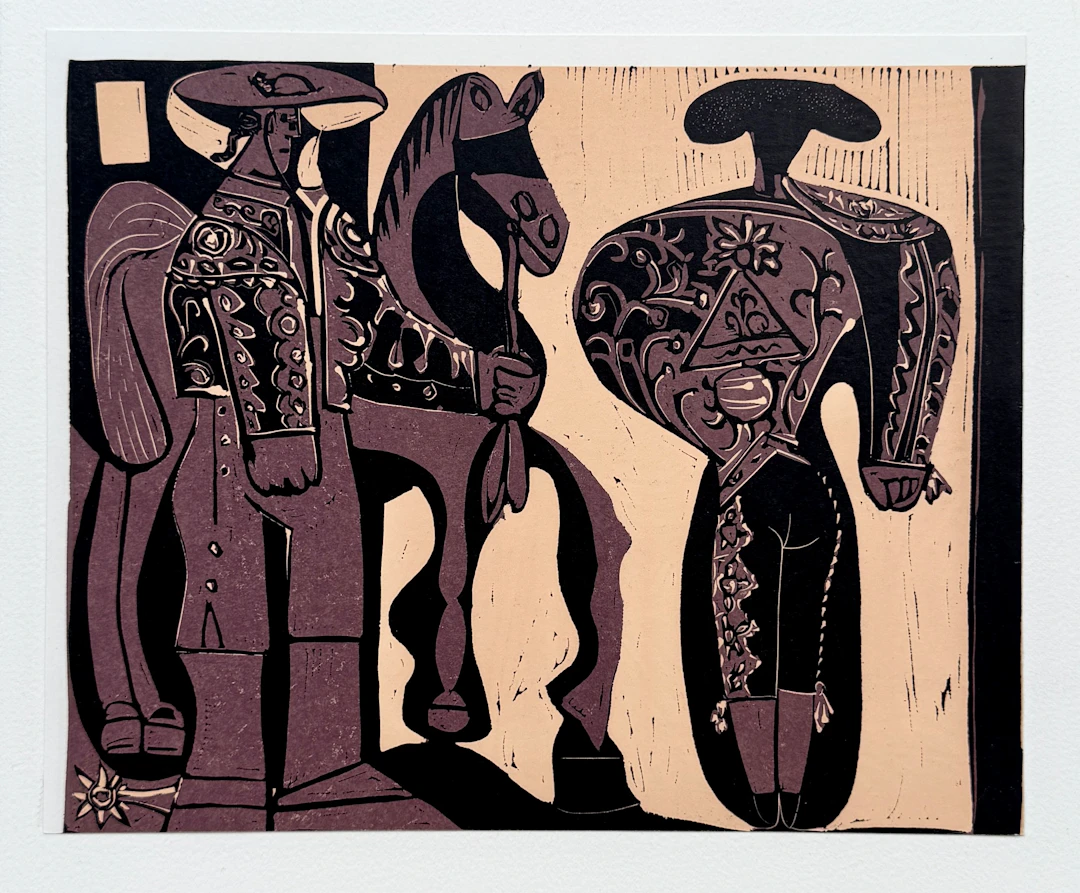 Pablo Picasso - Picador et Torero - Linogravure