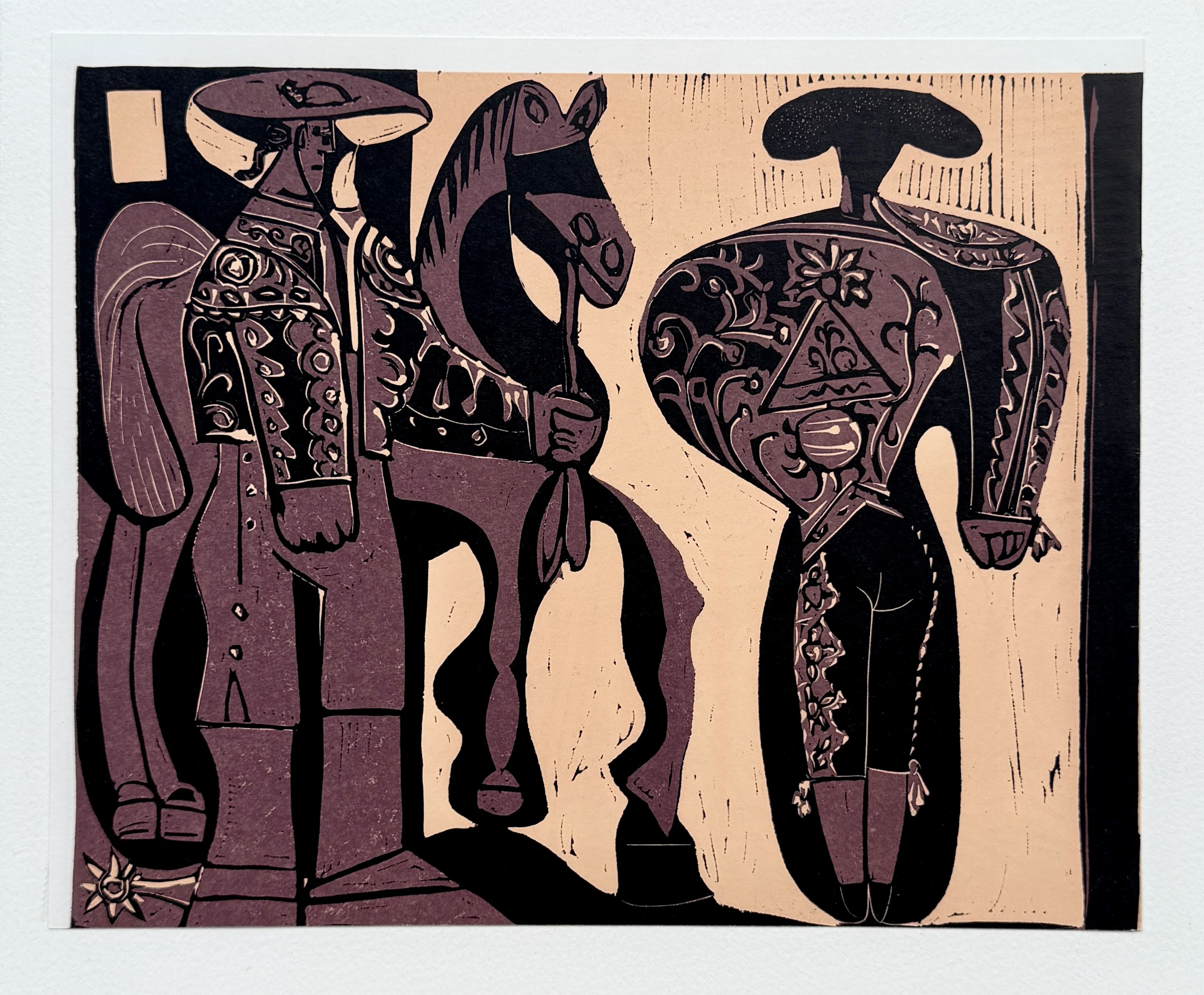 Pablo Picasso - Picador et Torero - Linogravure