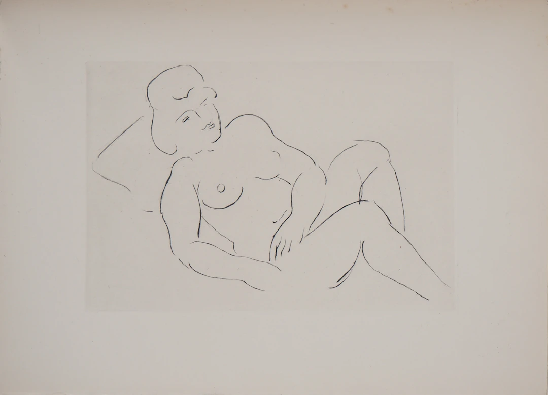Emile Othon FRIESZ - Nu couché, 1949 - Gravure originale