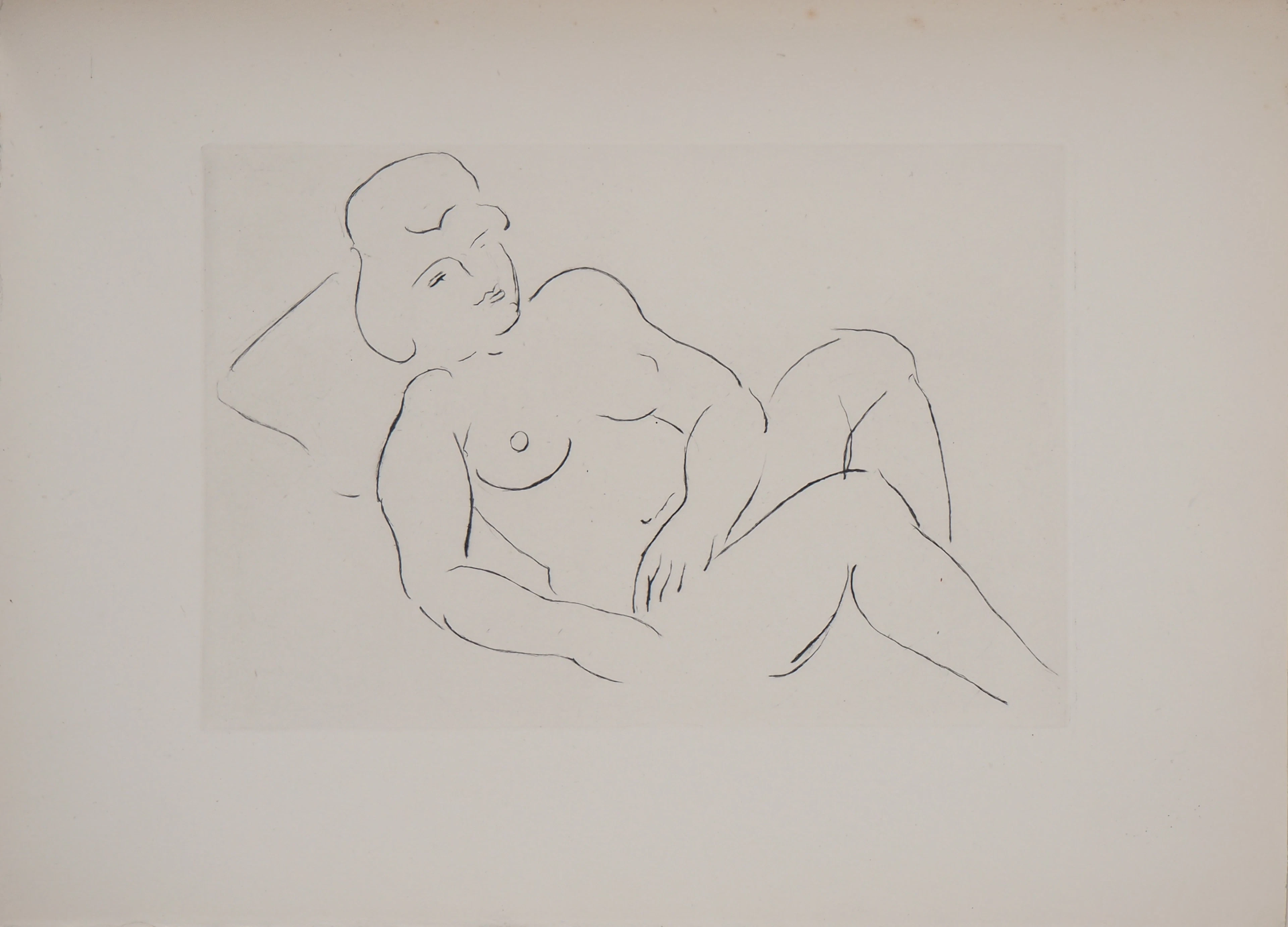 Emile Othon FRIESZ - Nu couché, 1949 - Gravure originale