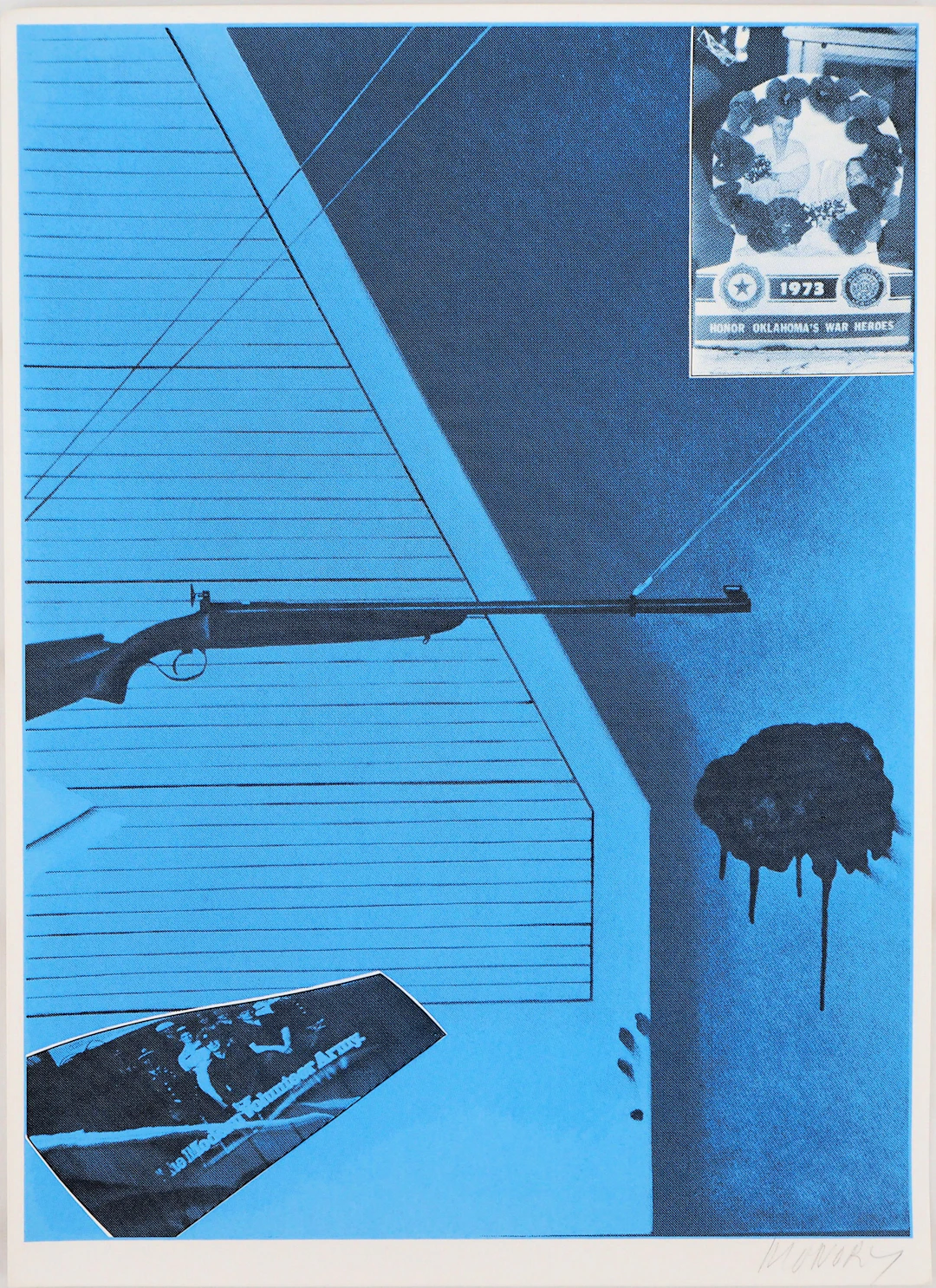 Jacques MONORY : En l’honneur des héros de guerre de l’Oklahoma, Sérigraphie