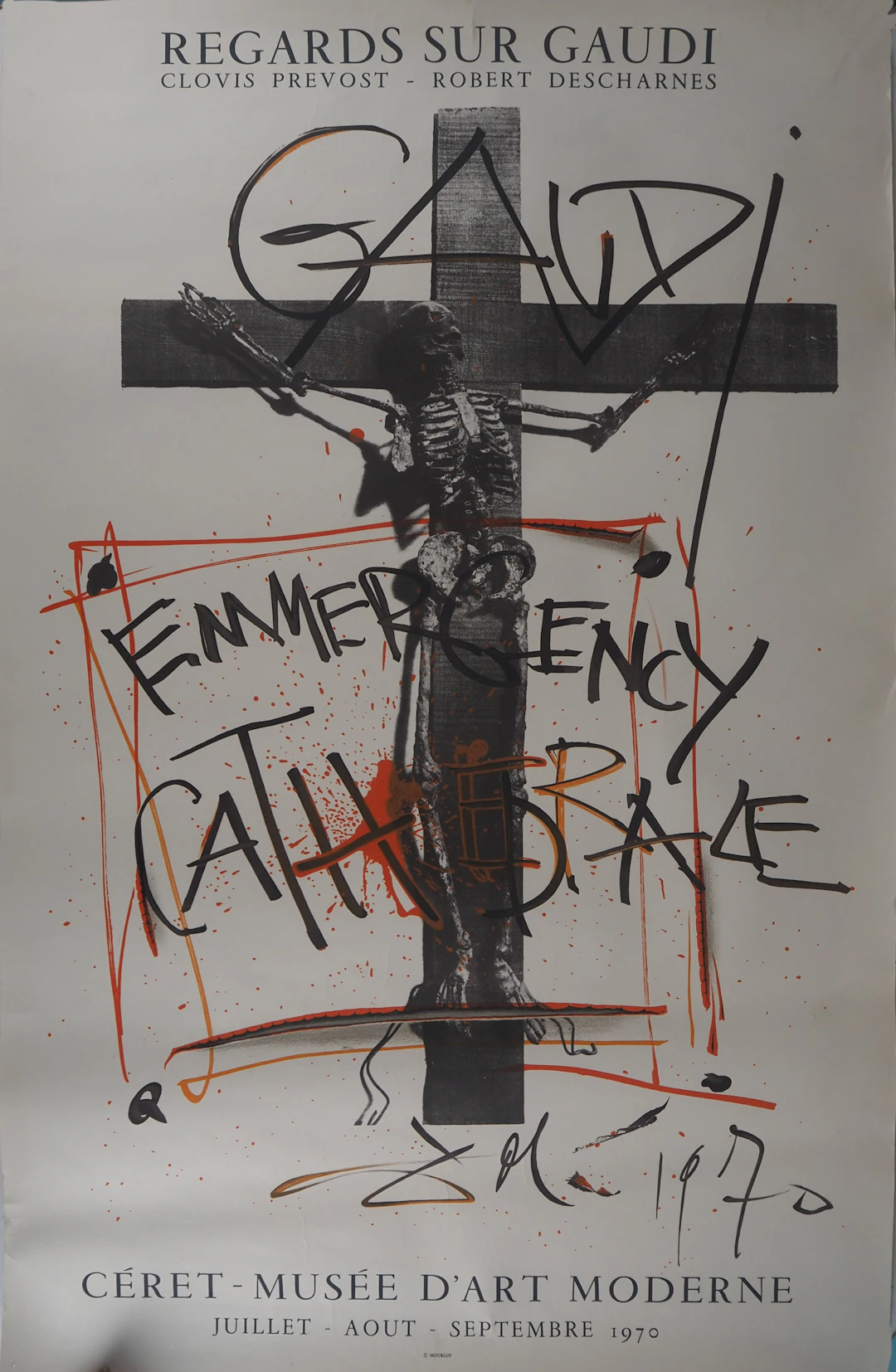 Salvador Dali - Emmergency Cathedrale : Gaudi, 1970 - Lithographie signée