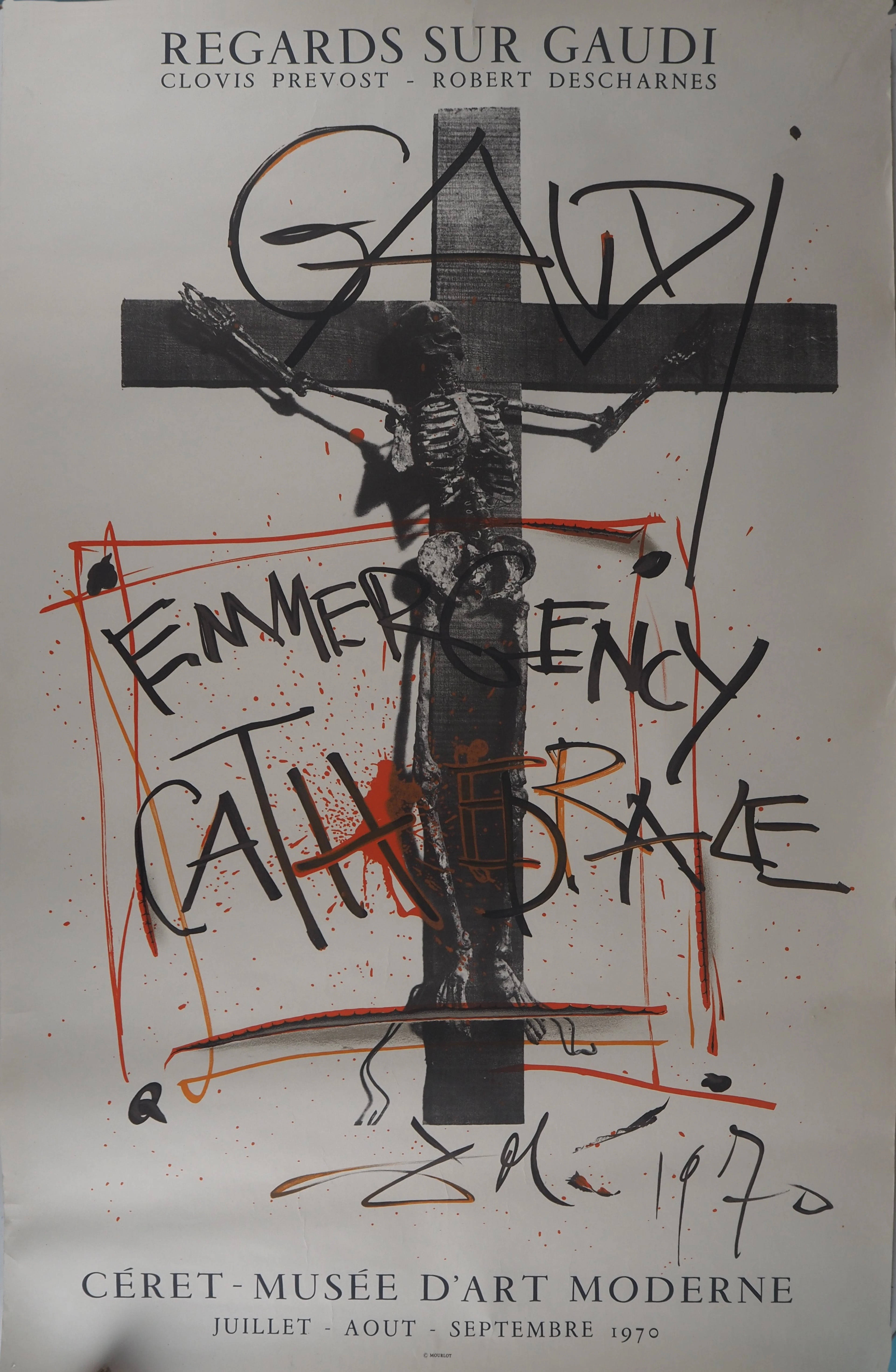 Salvador Dali - Emmergency Cathedrale : Gaudi, 1970 - Lithographie signée