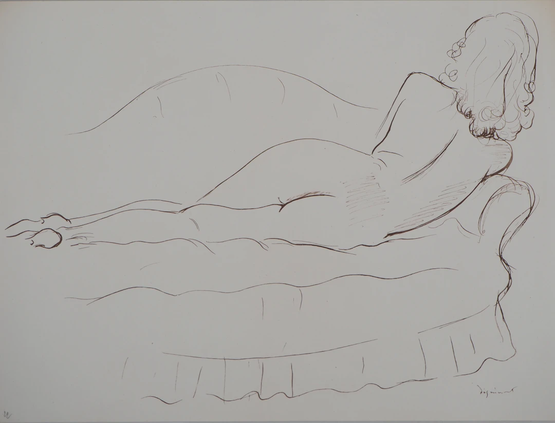 André DIGNIMONT - Nu de dos, 1946 - Lithographie originale signée