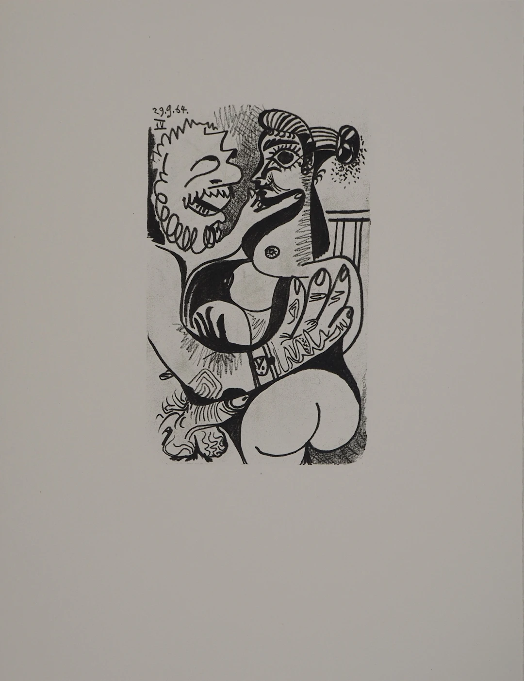 Pablo PICASSO : Le Goût du Bonheur, Intimité cubiste, Lithographie