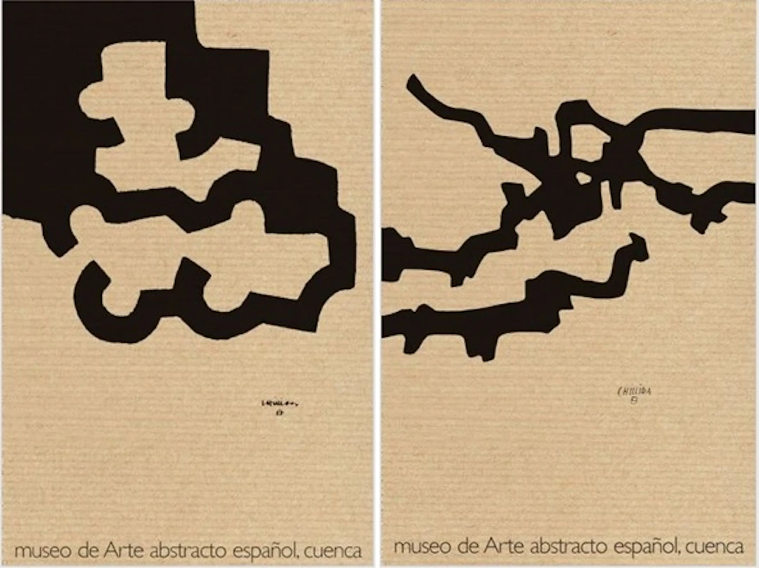Eduardo CHILLIDA - Deux affiches sur papier kraft du Musée de Arte