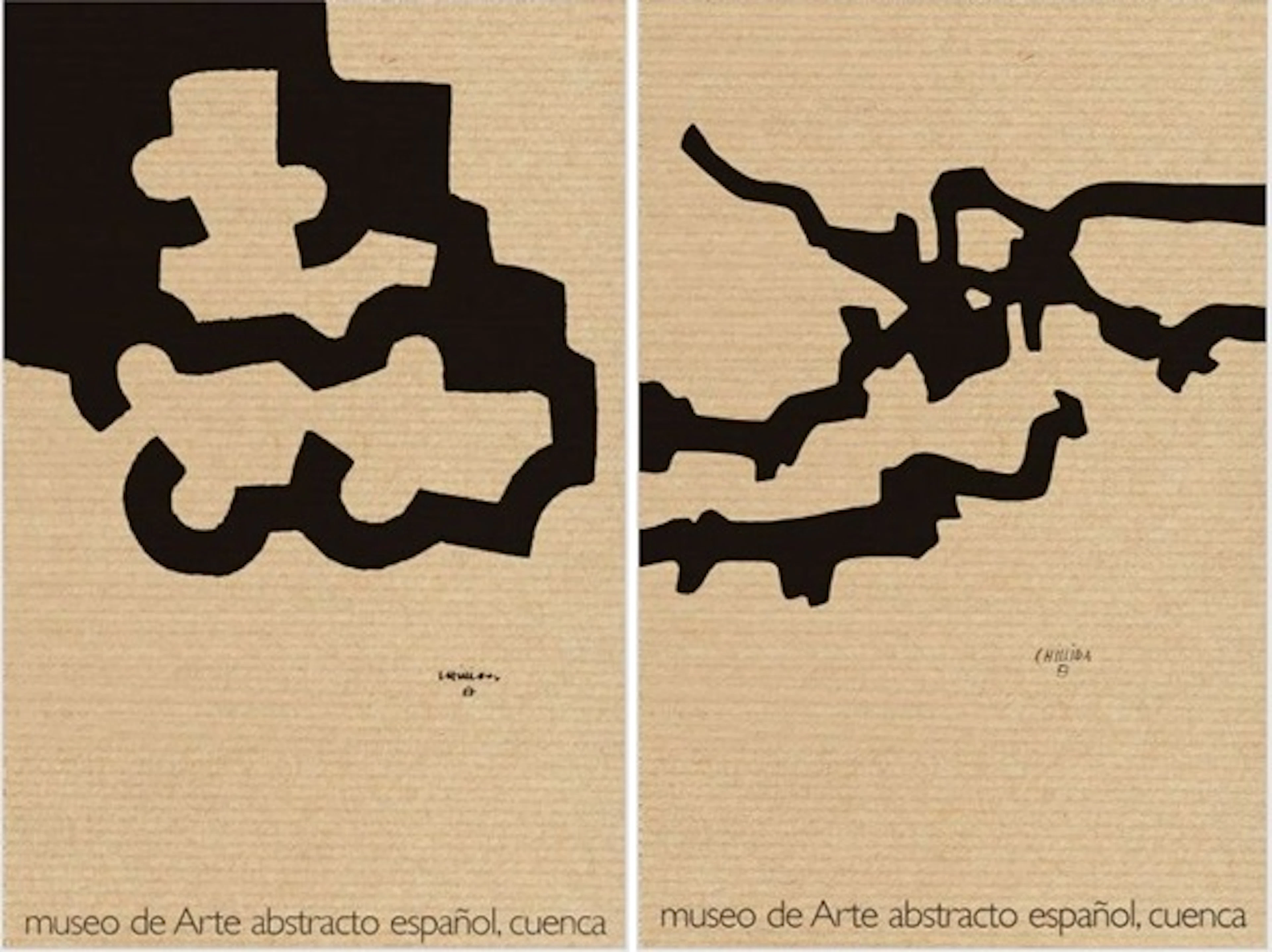 Eduardo CHILLIDA - Deux affiches sur papier kraft du Musée de Arte