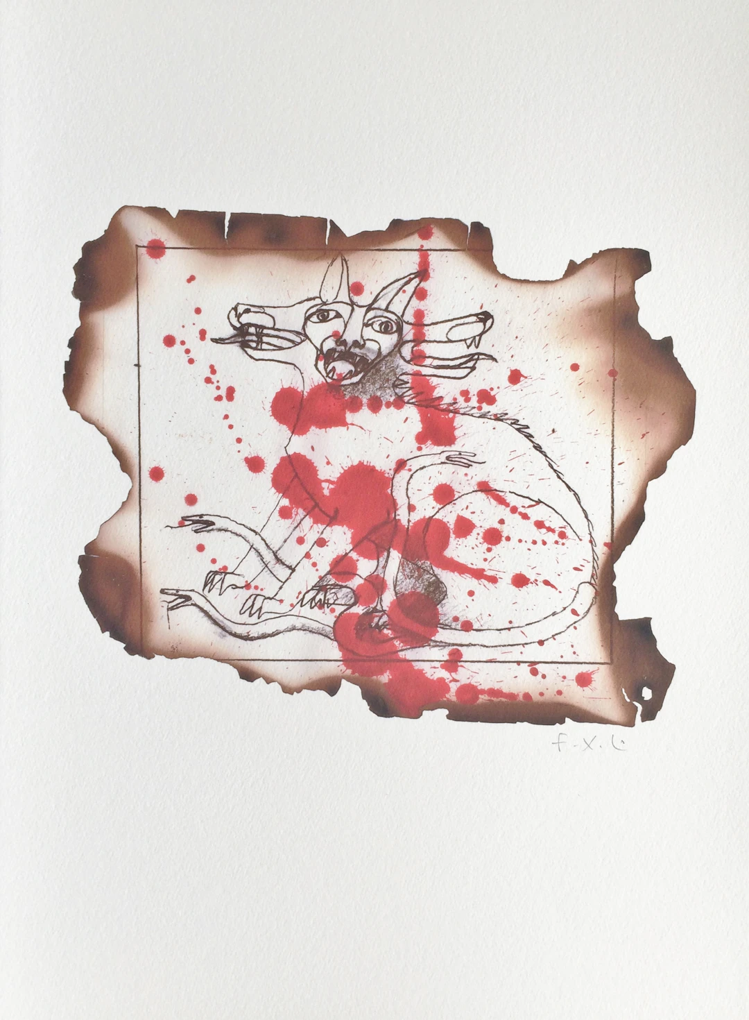 François-Xavier LALANNE - Cerbère, 2005 - Tirage pigmentaire signé au crayon