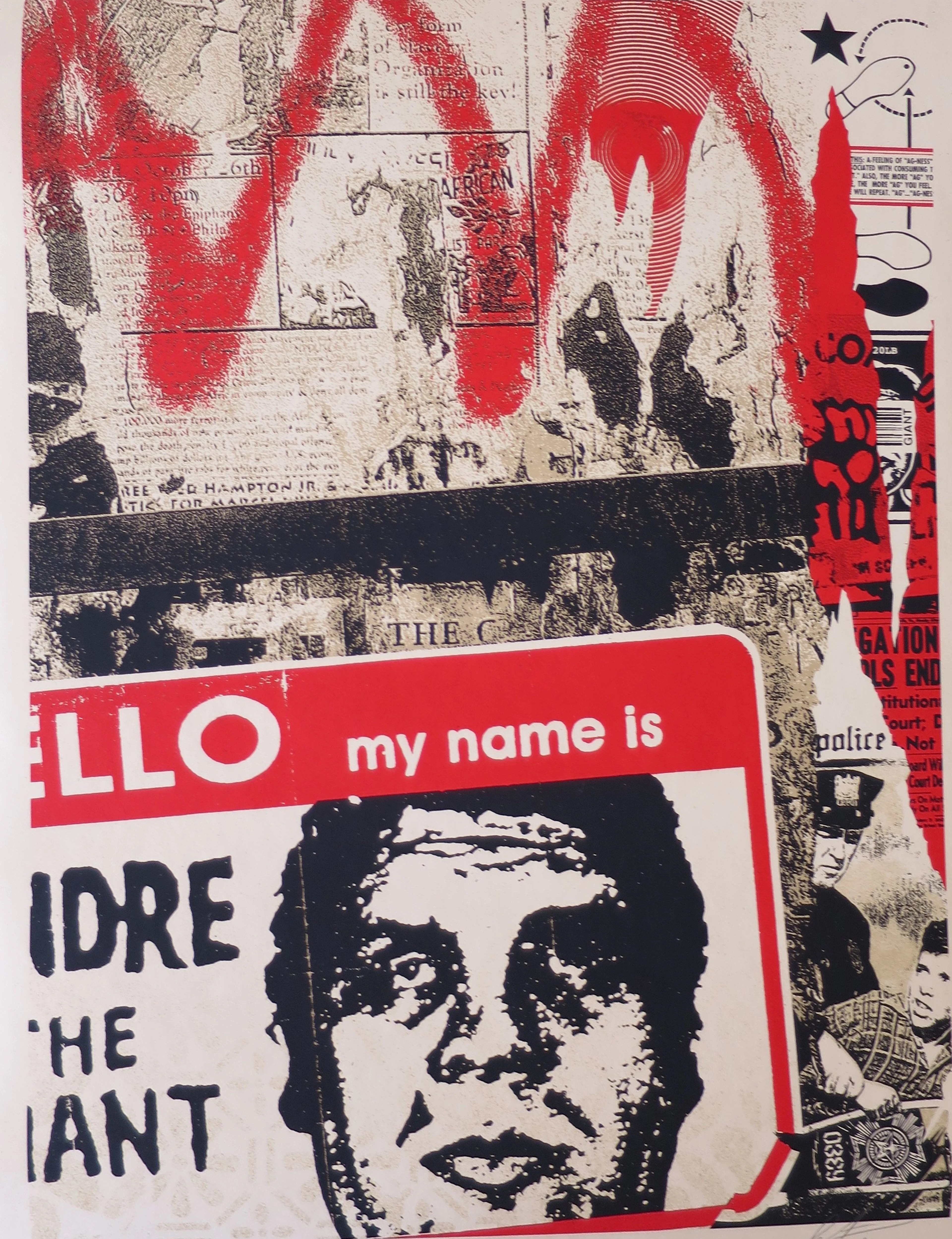 Shepard FAIREY (Obey) - Hello My Name Is, 2019 - Sérigraphie signée