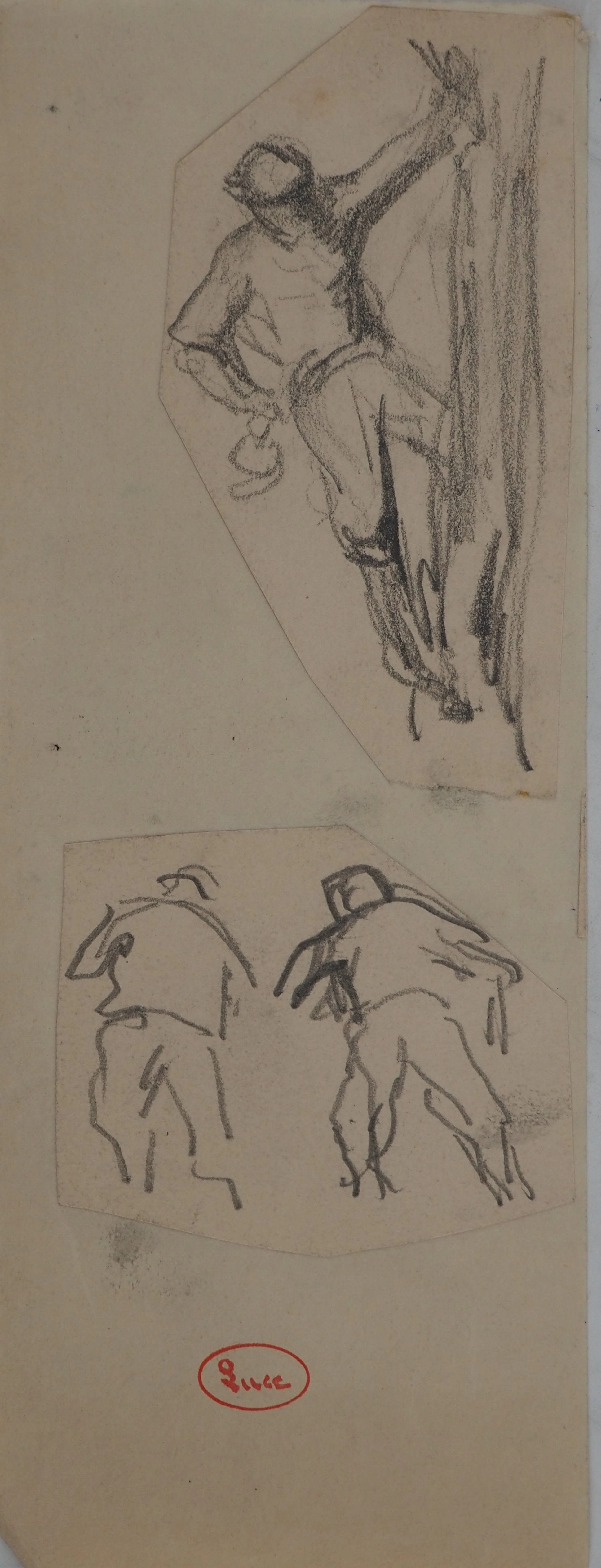 Maximilien LUCE : Les mineurs, Dessin original signé