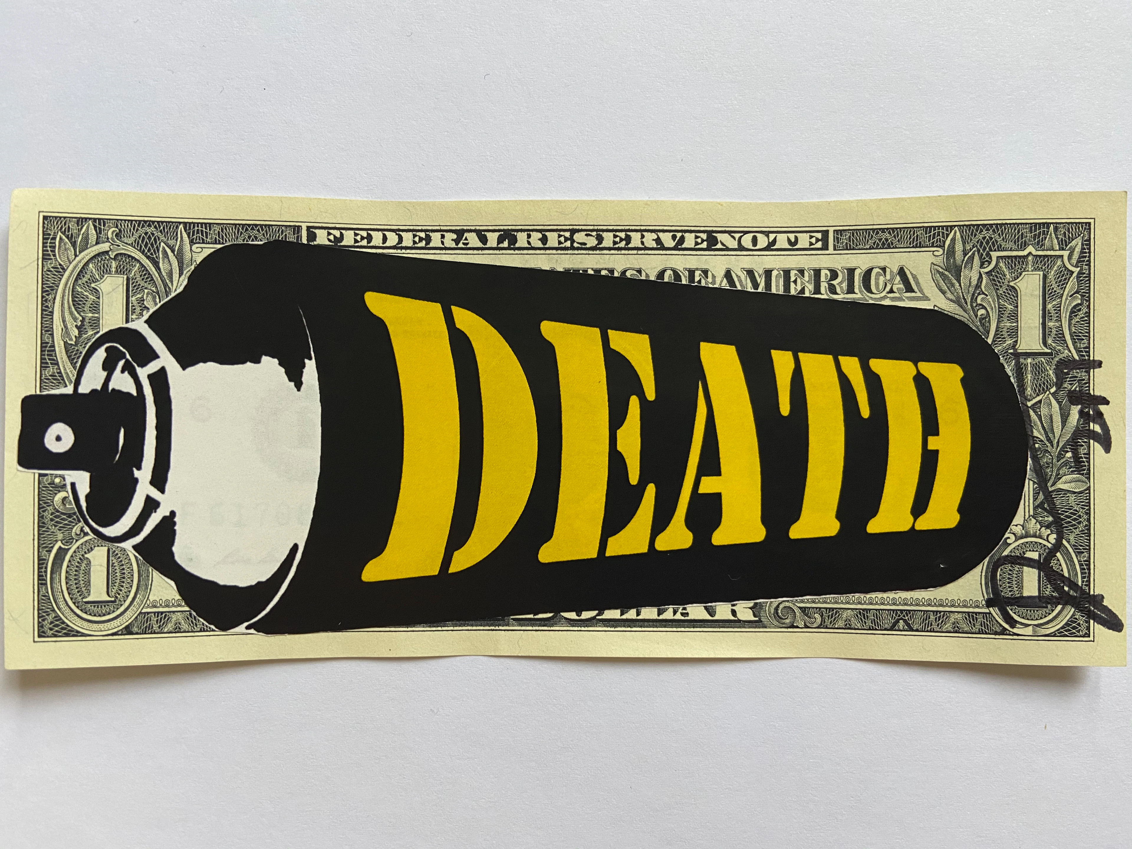 Death NYC - Yellow Death Spray, 2017 - Collage
