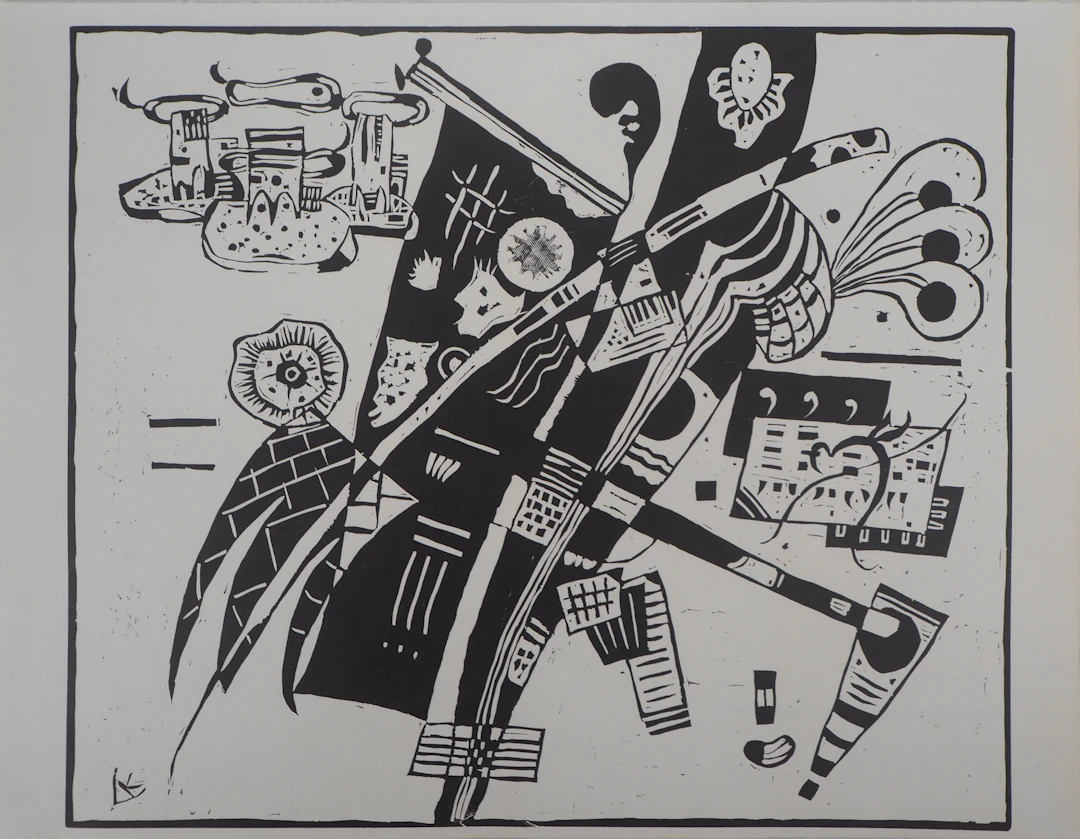 Vassily KANDINSKY : Composition - Gravure signée