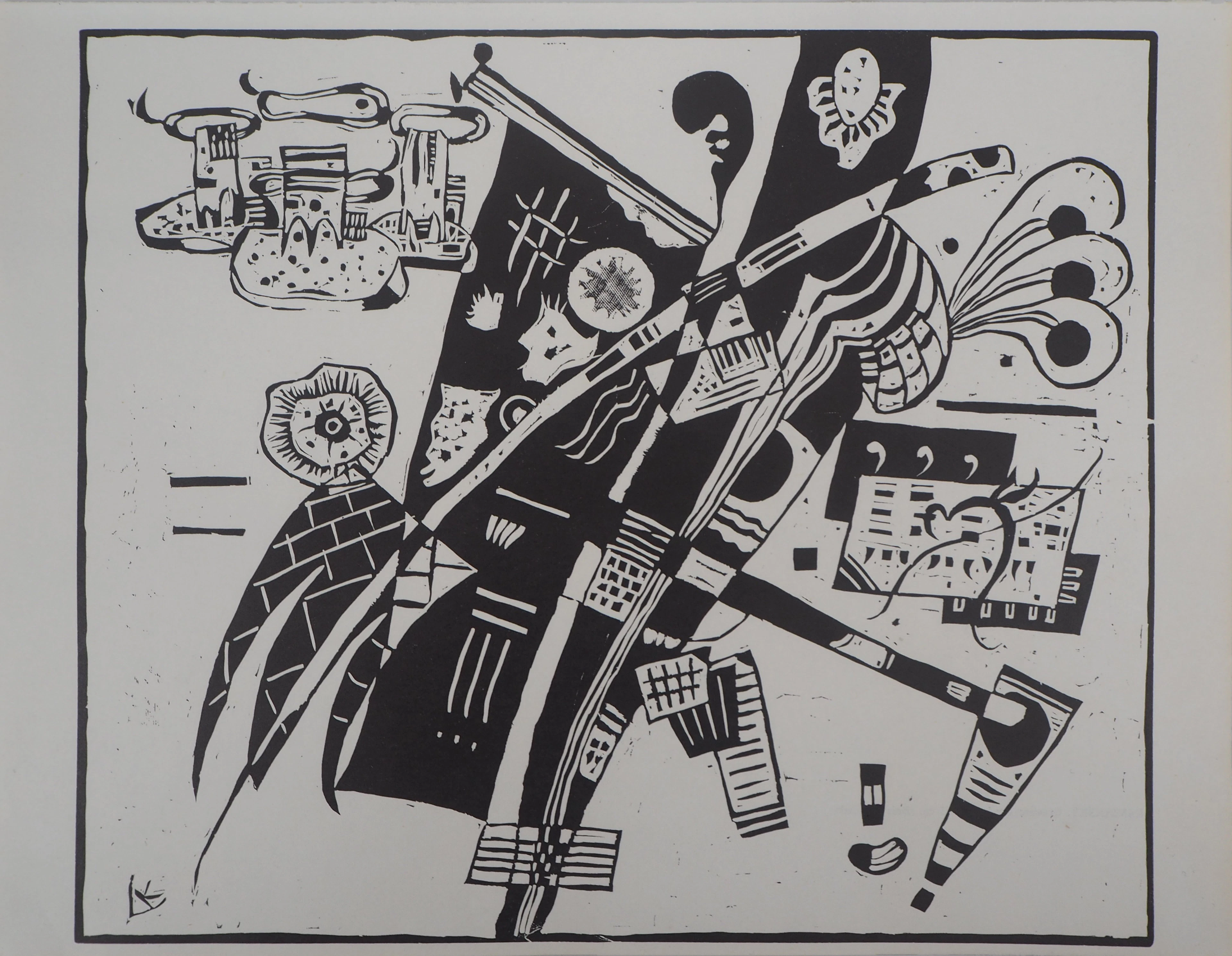 Vassily KANDINSKY : Composition - Gravure signée