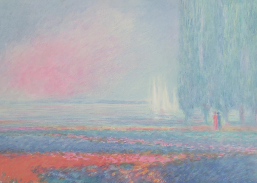 Claude MANOUKIAN - Les voiles blanches - Lithographie signée et dédicacée