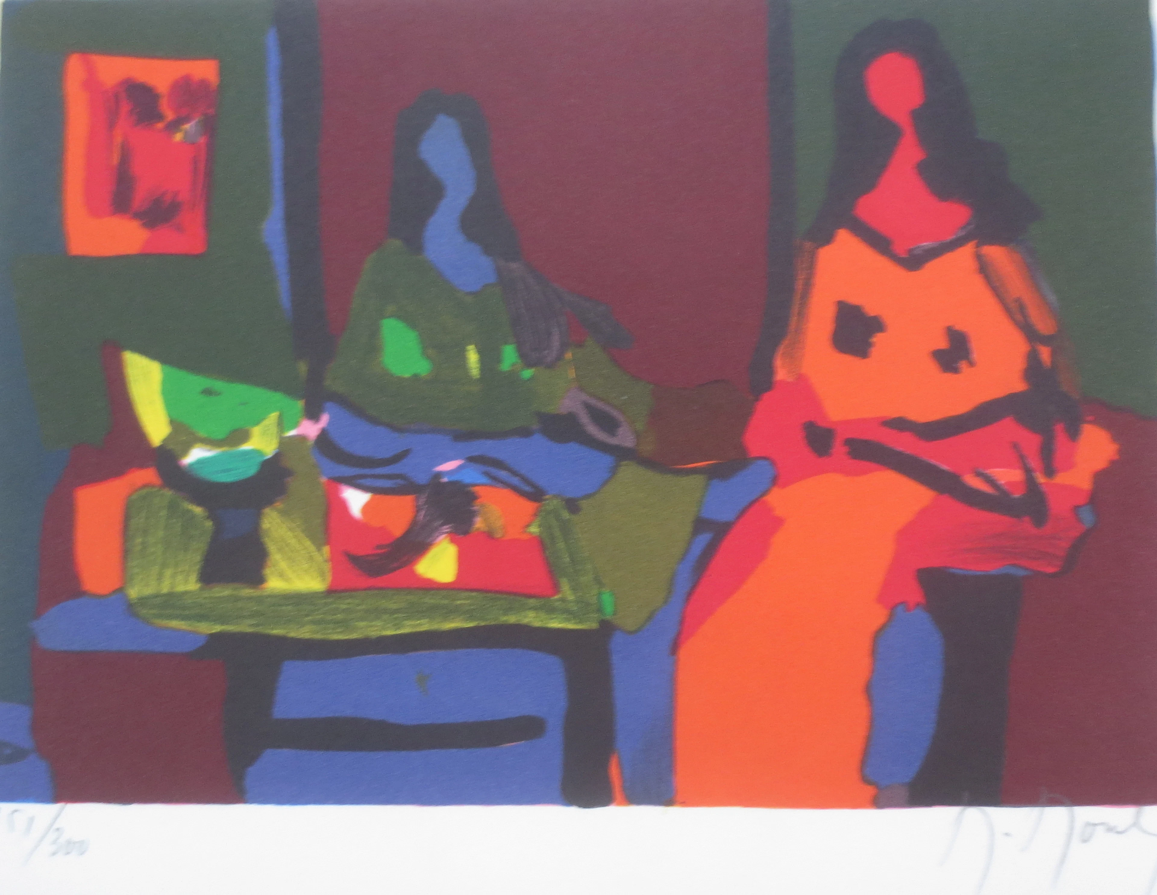 Marcel MOULY - Carte de voeux - Lithographie signée et numérotée