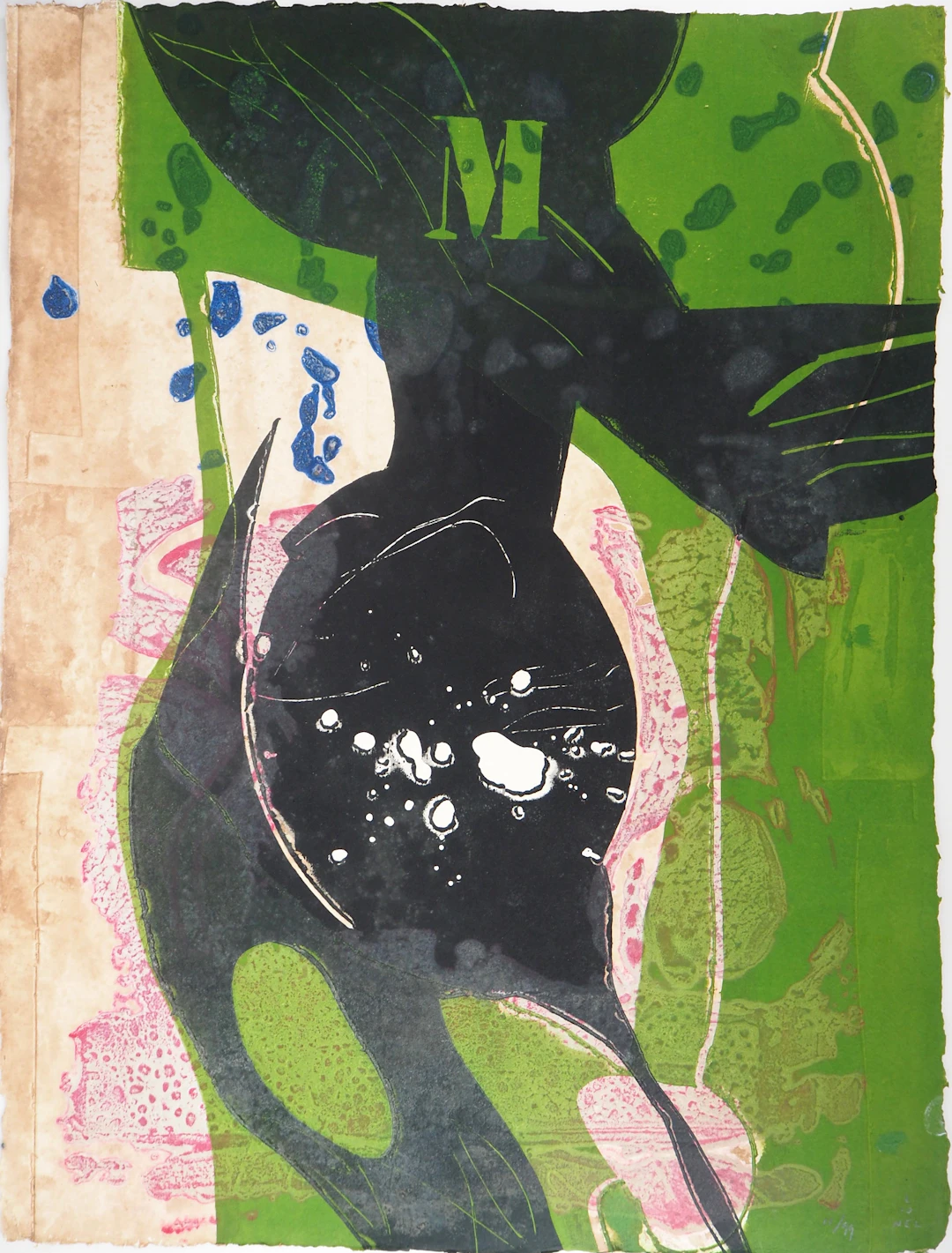 LIONEL : Emoi printanier - Gravure en carborundum signée