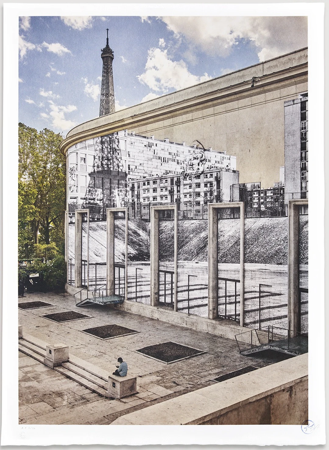 JR - JR au Palais de Tokyo, 28 Août 2020, 16H12, Paris, 2020 - Lithograpie