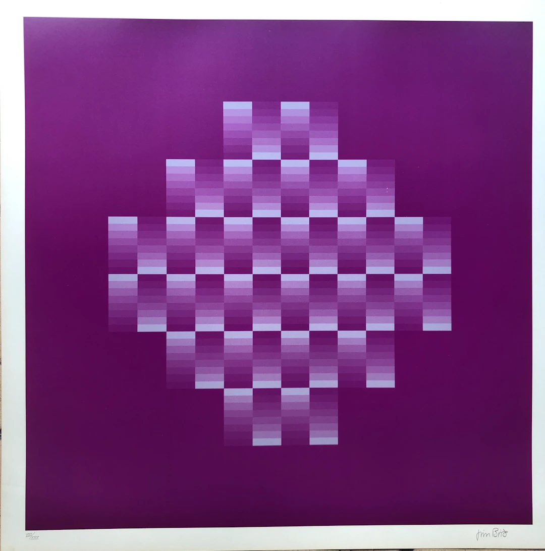 Jim BIRD - Tribute to Vasarely, 1972 - Photolithographie sur papier