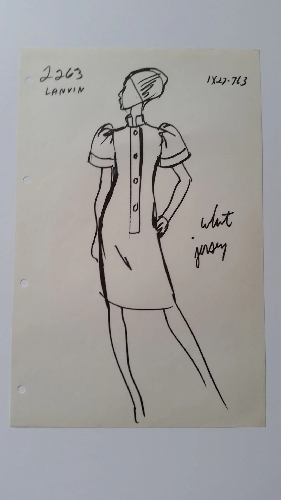 Lanvin - Croquis robe - White Jersey