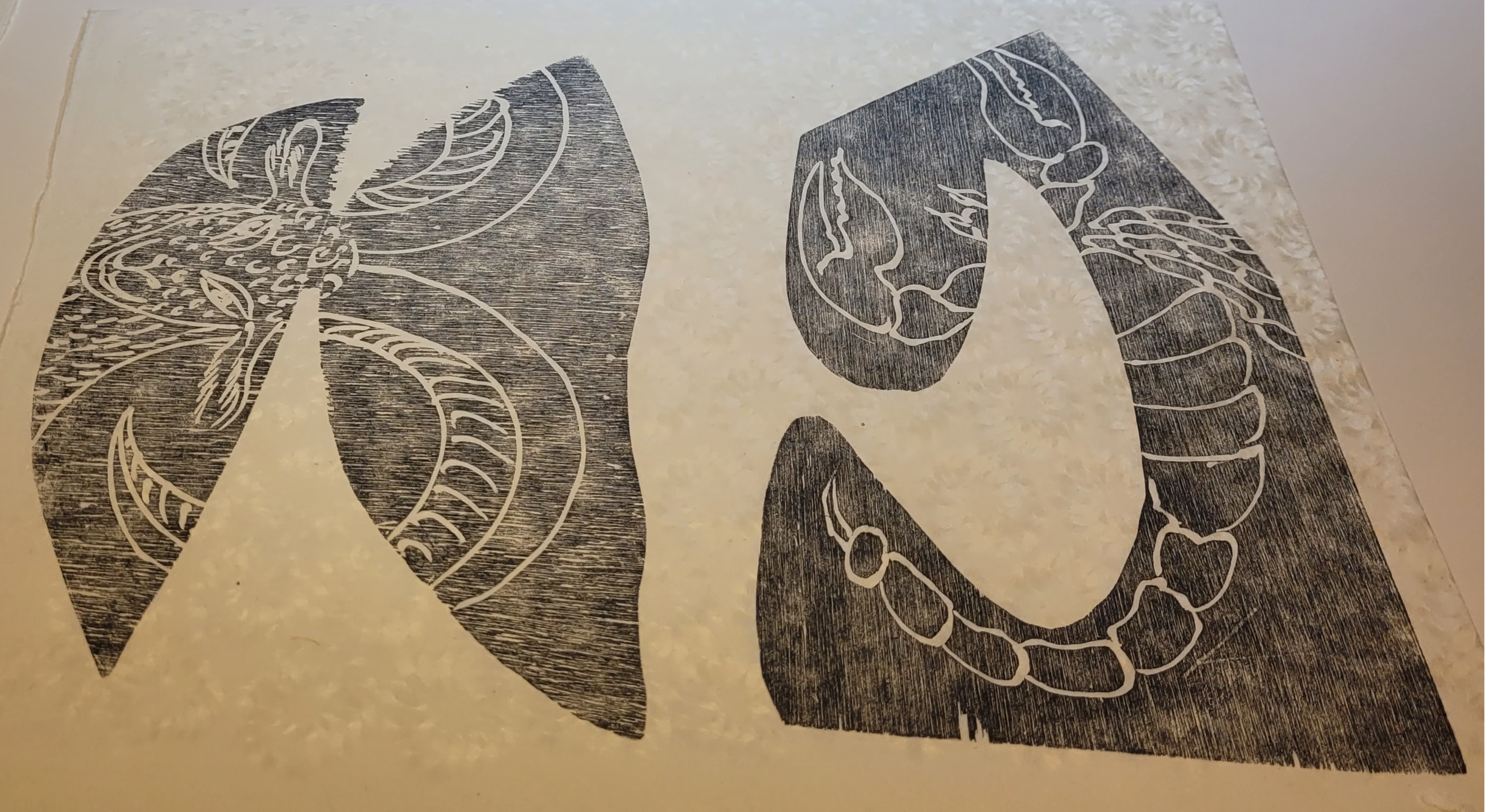 Hans ERNI - 2 signes du zodiaque 5,1970 - Bois gravé original
