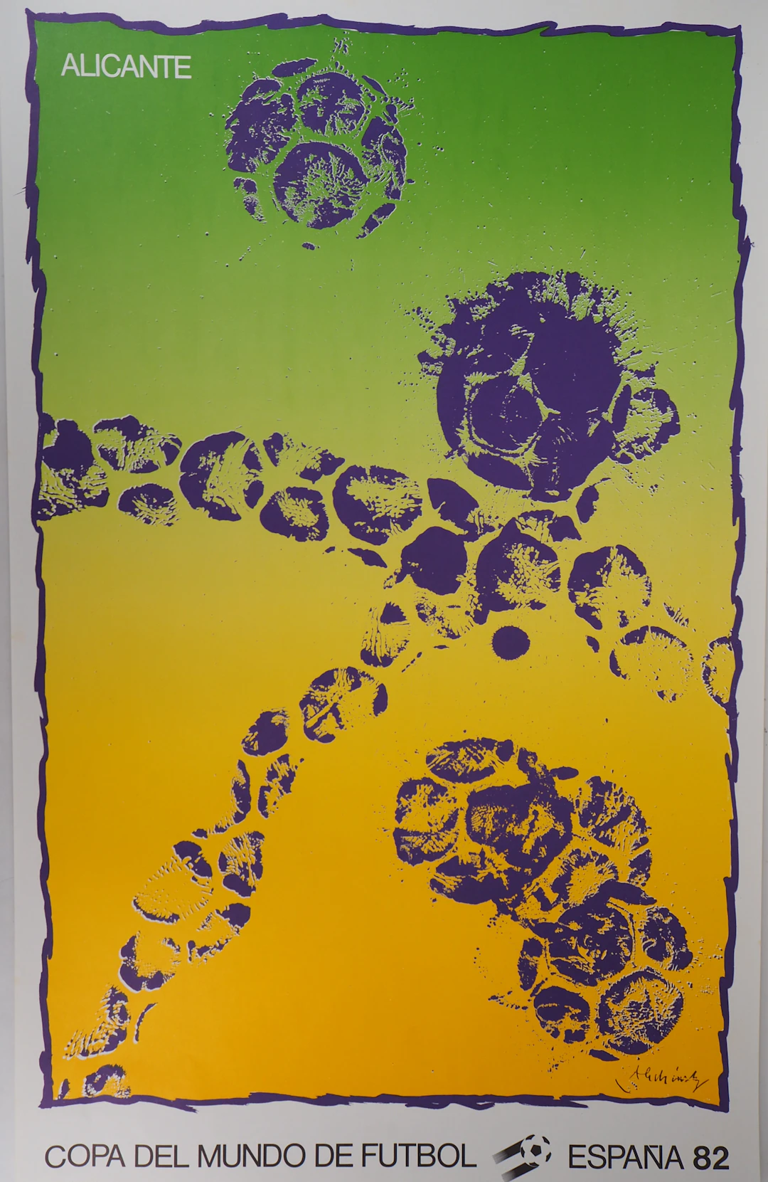 Pierre ALECHINSKY : Copa del Mundo de futbol 1982 - Lithographie originale