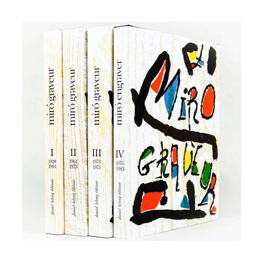 Joan MIRO : Catalogues raisonné Miro Graveur 4 volumes - 8 bois gravés