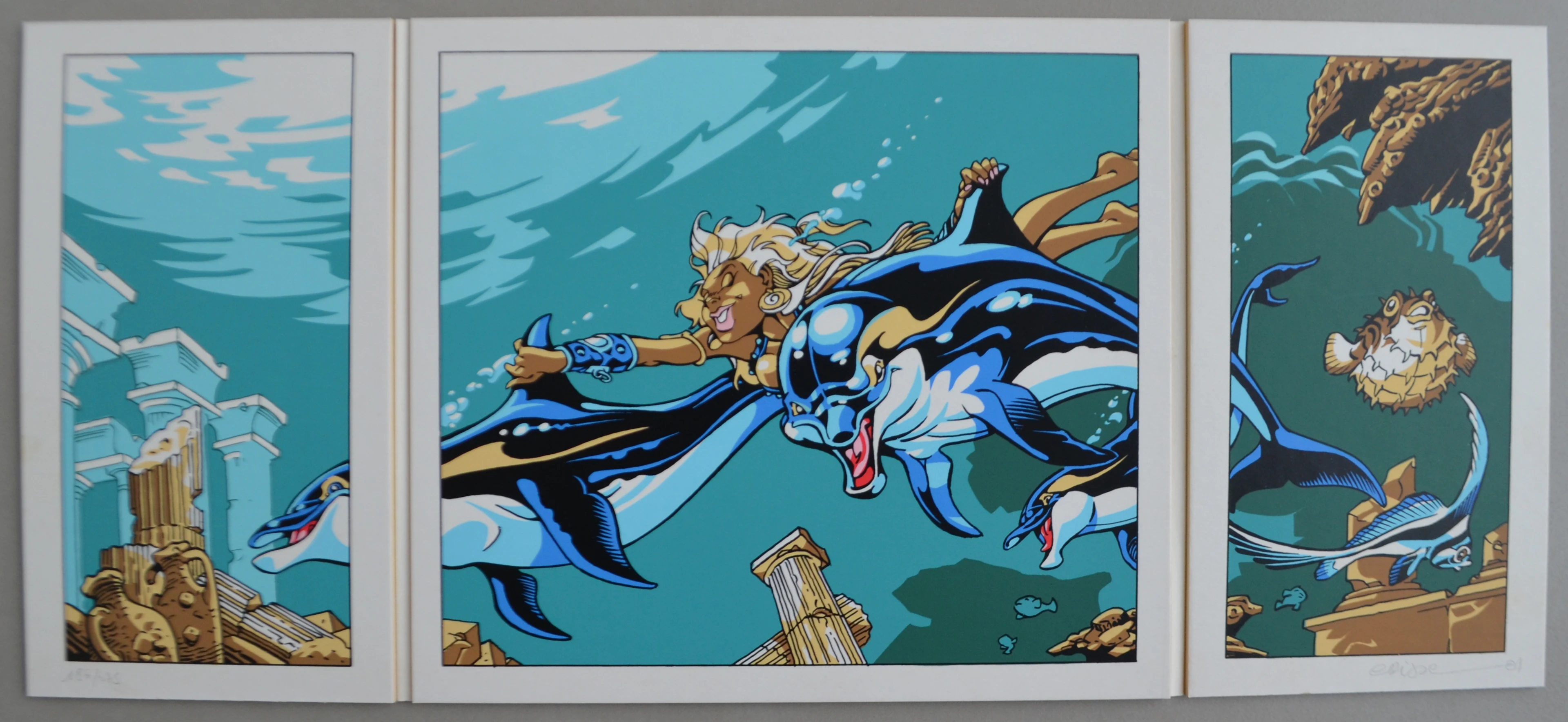 Crisse - Atalante, 2001 - Sérigraphie triptyque signée
