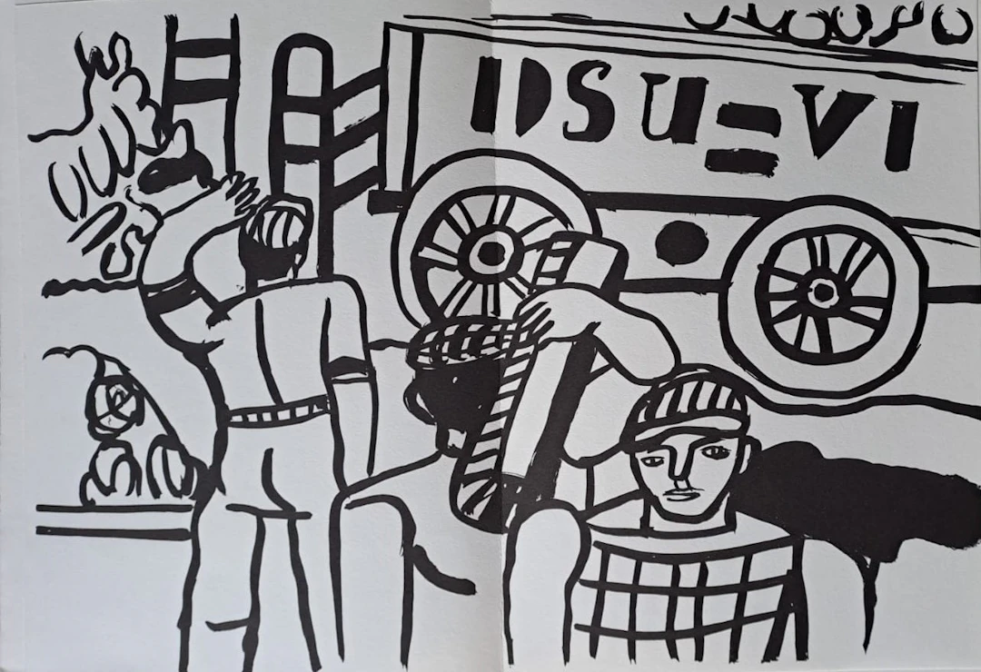 Fernand Léger (d’après) - Les Halles - Lithographie offset