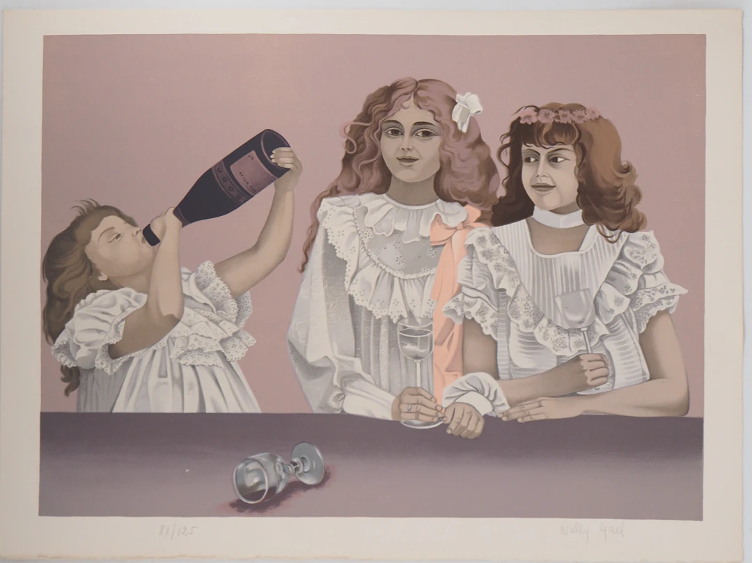 Nelly Gael - Les trois sœurs - Lithographie originale signée