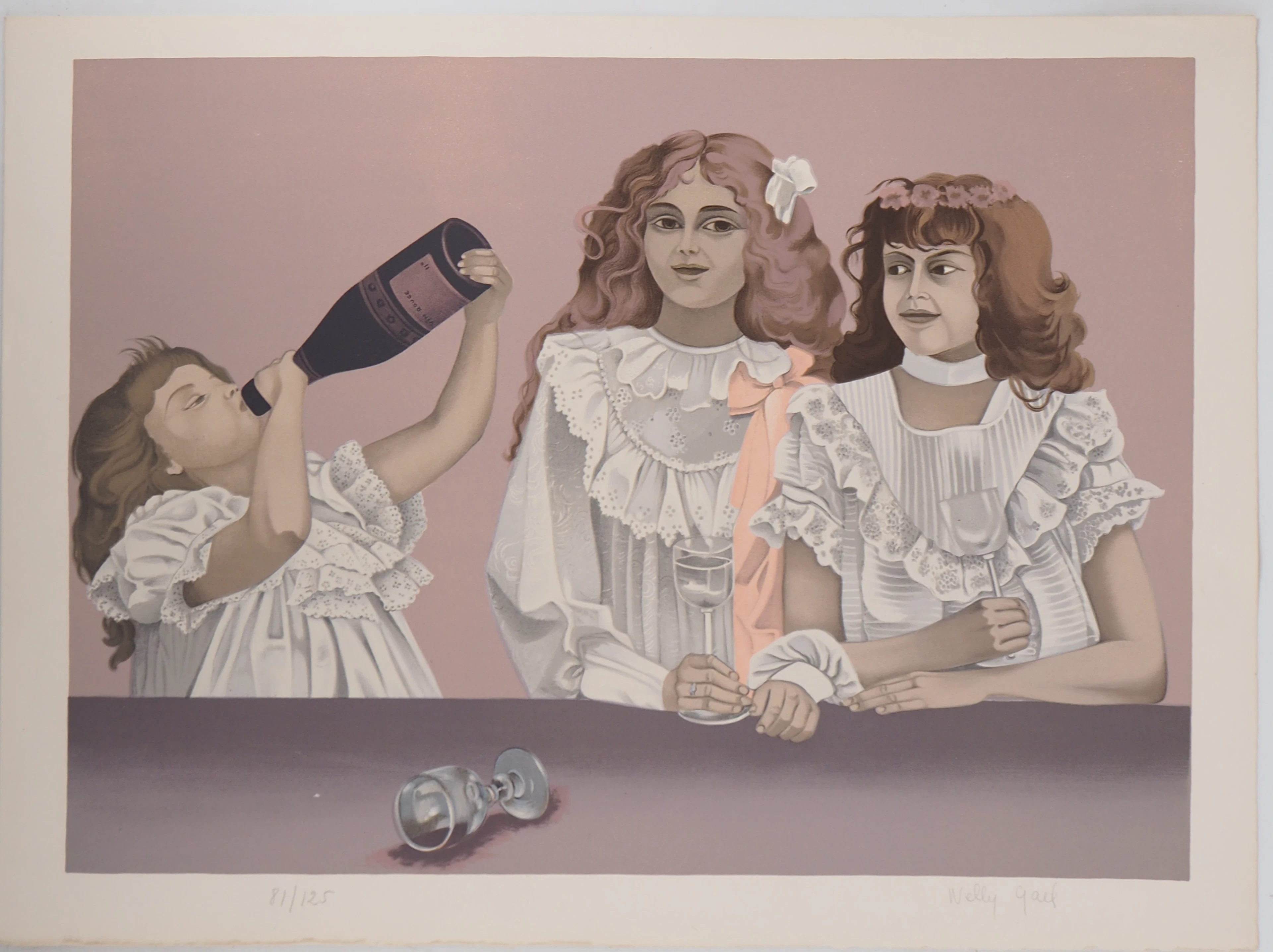 Nelly Gael - Les trois sœurs - Lithographie originale signée
