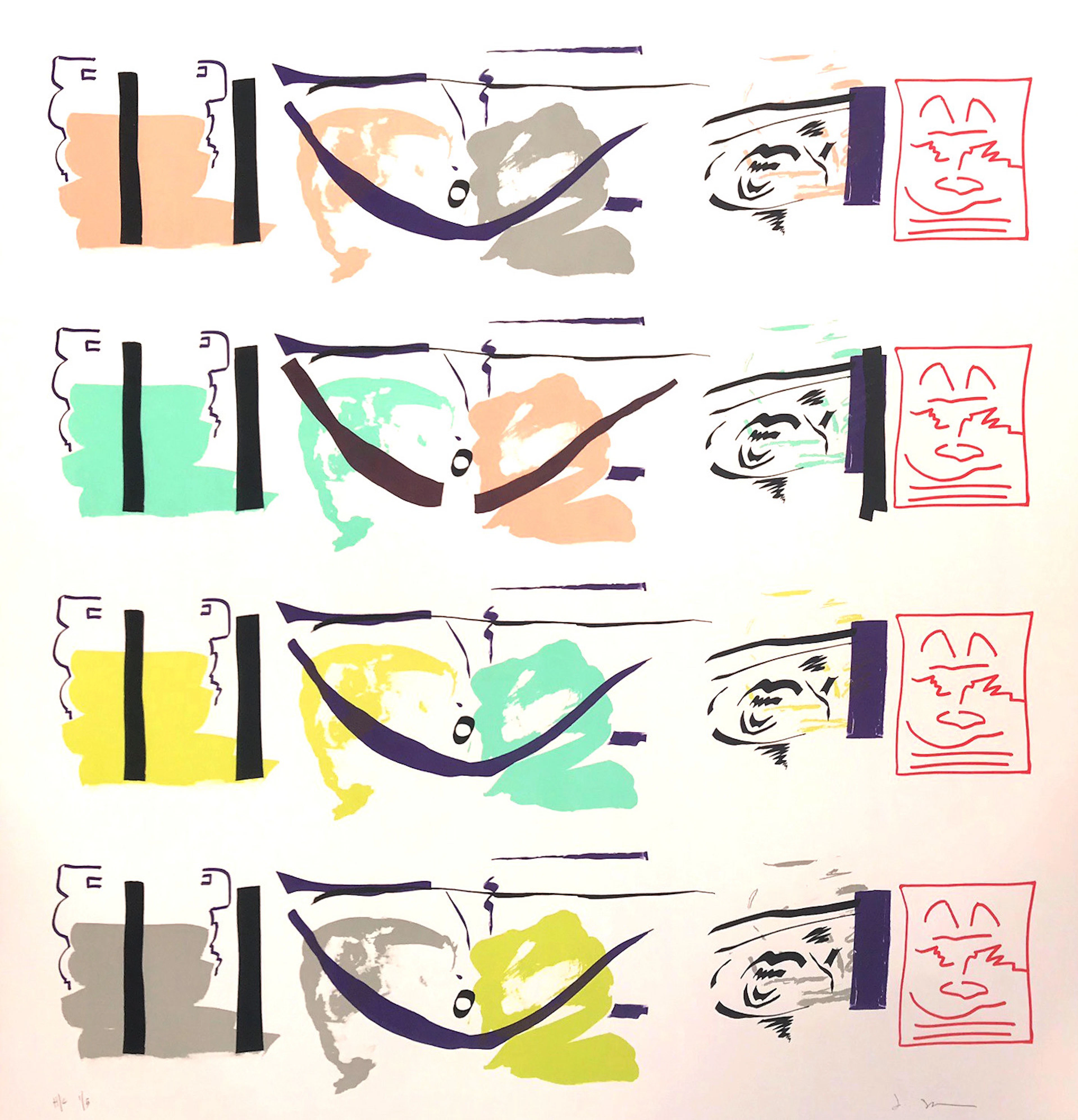 Jessica STOCKHOLDER - Aspect Syllabary : Belly, 2015 - Lithographie
