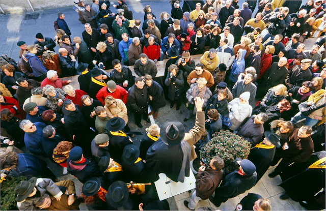 José Nicolas - Marché à la Truffes de Richerenches, 1998 - Tirage Lambda