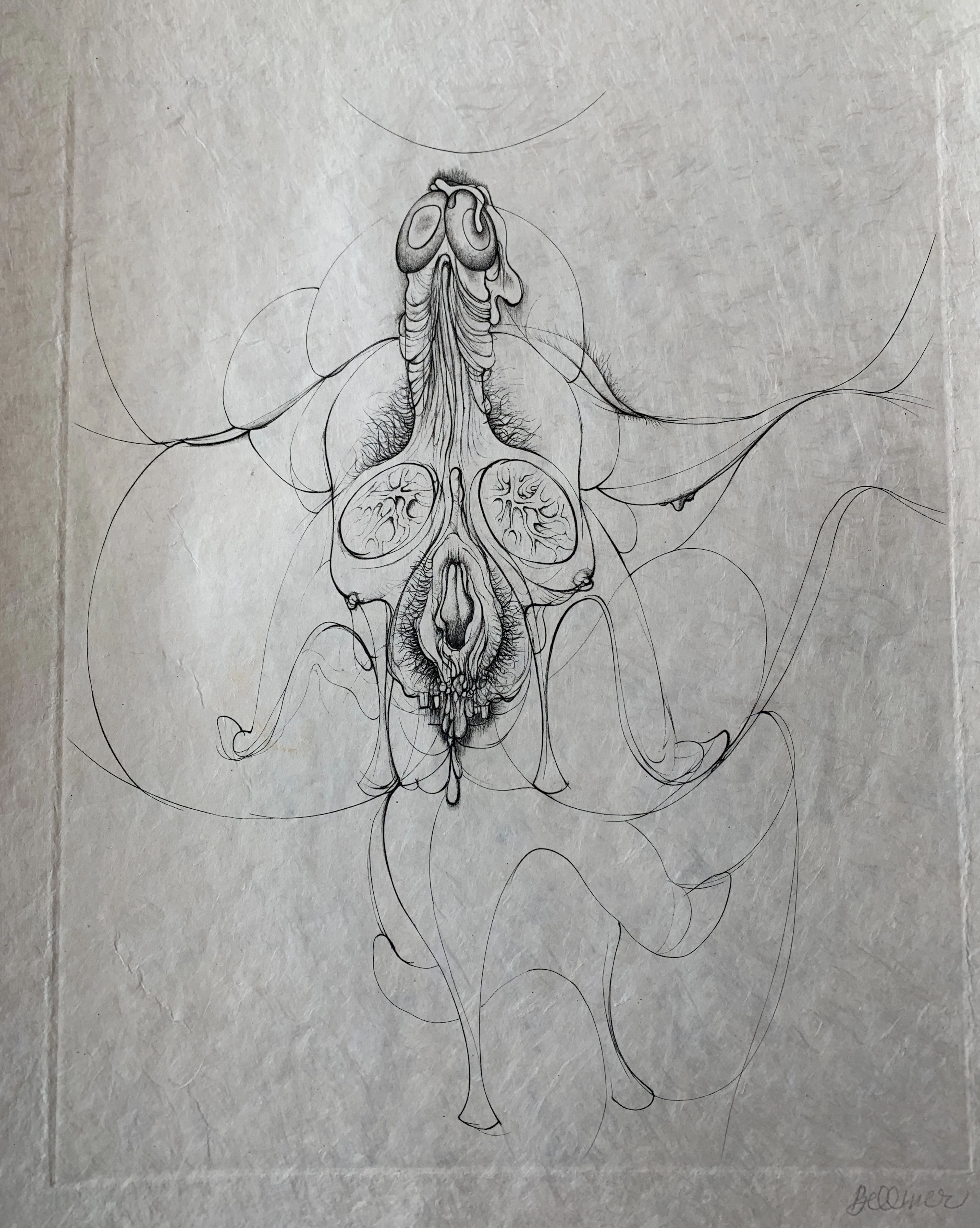Hans BELLMER - Les Talons ou les Amoureux défunts, 1971 - Gravure
