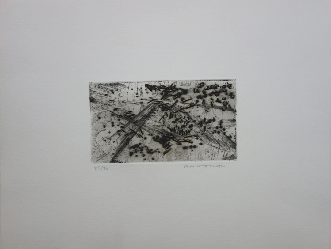 Julius BALTAZAR - Éruption, Gravure originale signée