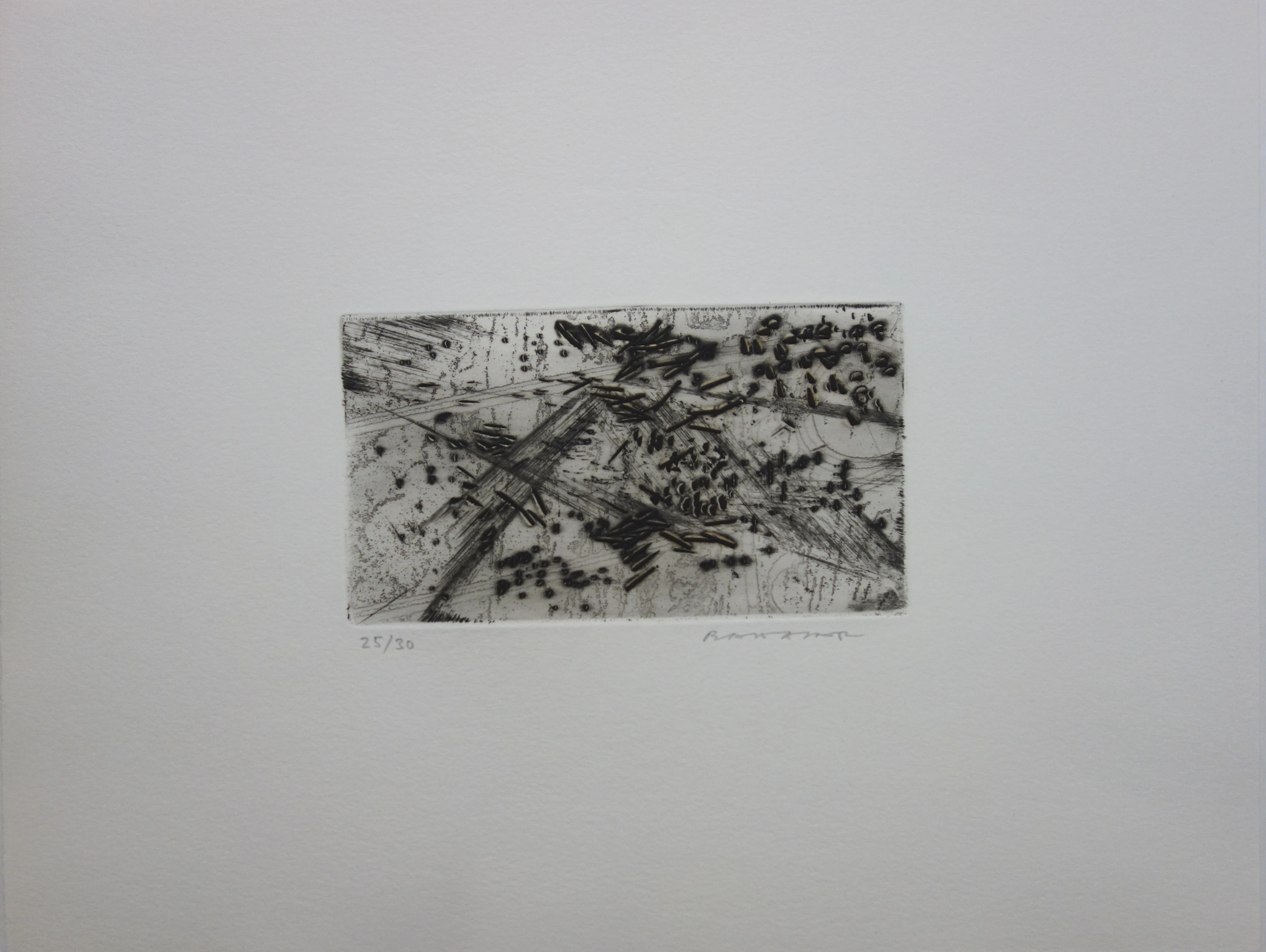 Julius BALTAZAR - Éruption, Gravure originale signée