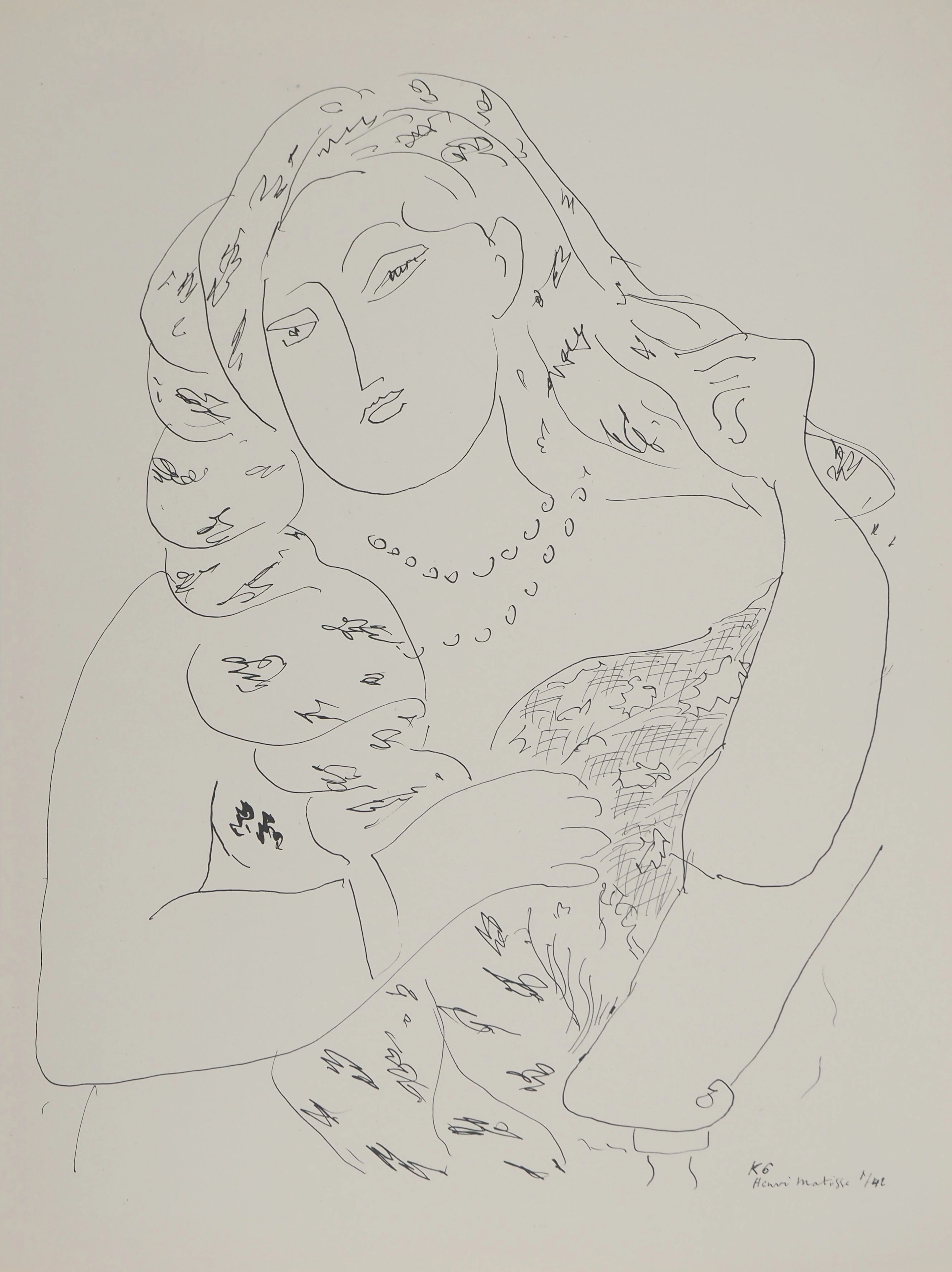 Henri MATISSE : Séductrice au foulard, Lithographie signée