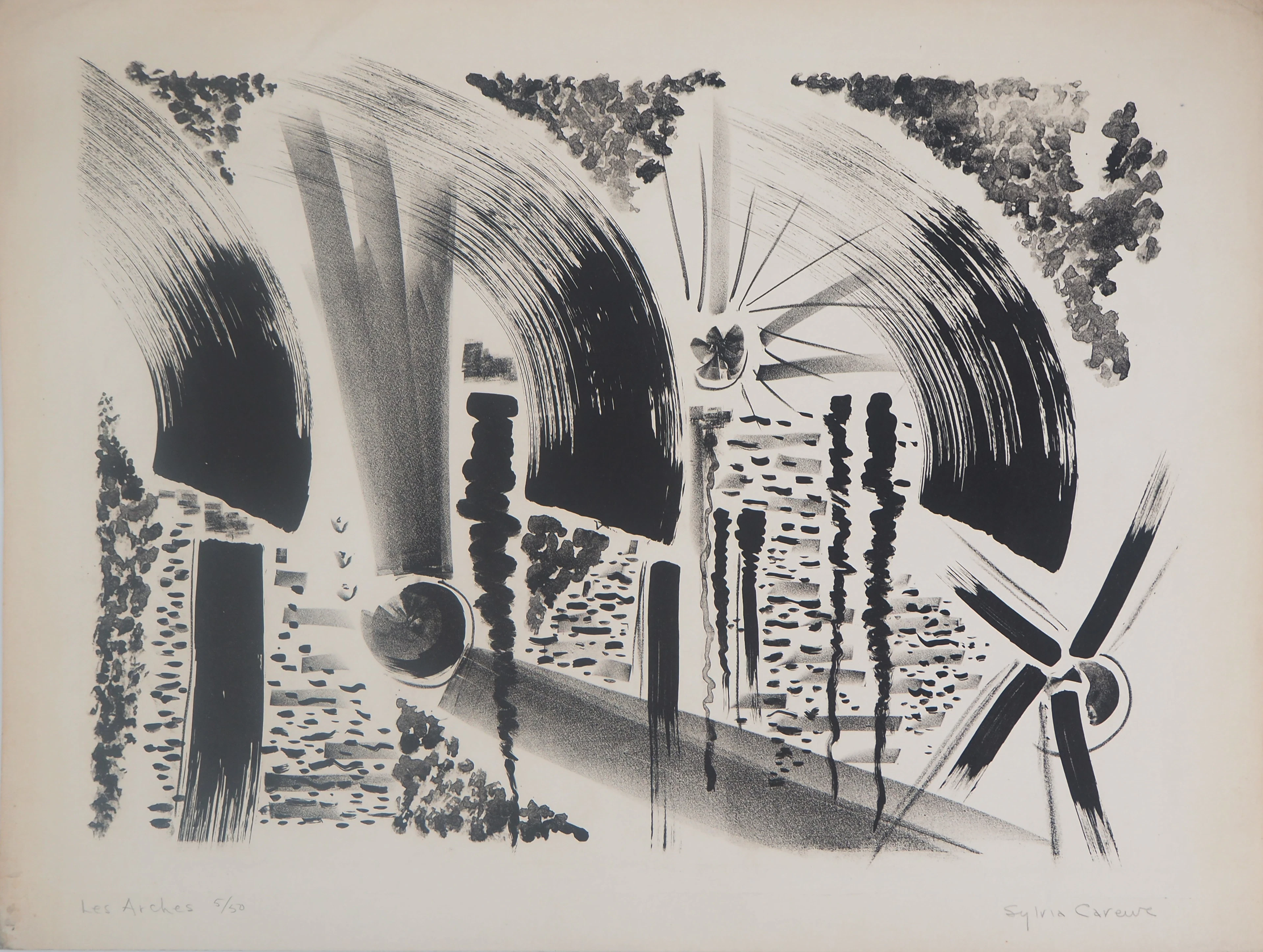 Sylvia CAREWE - Les Arches - Lithographie originale signée