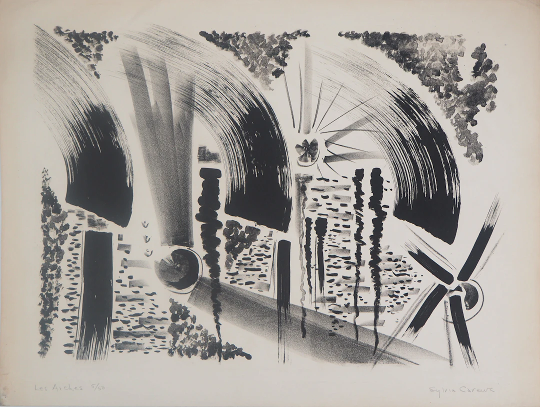Sylvia CAREWE - Les Arches - Lithographie originale signée