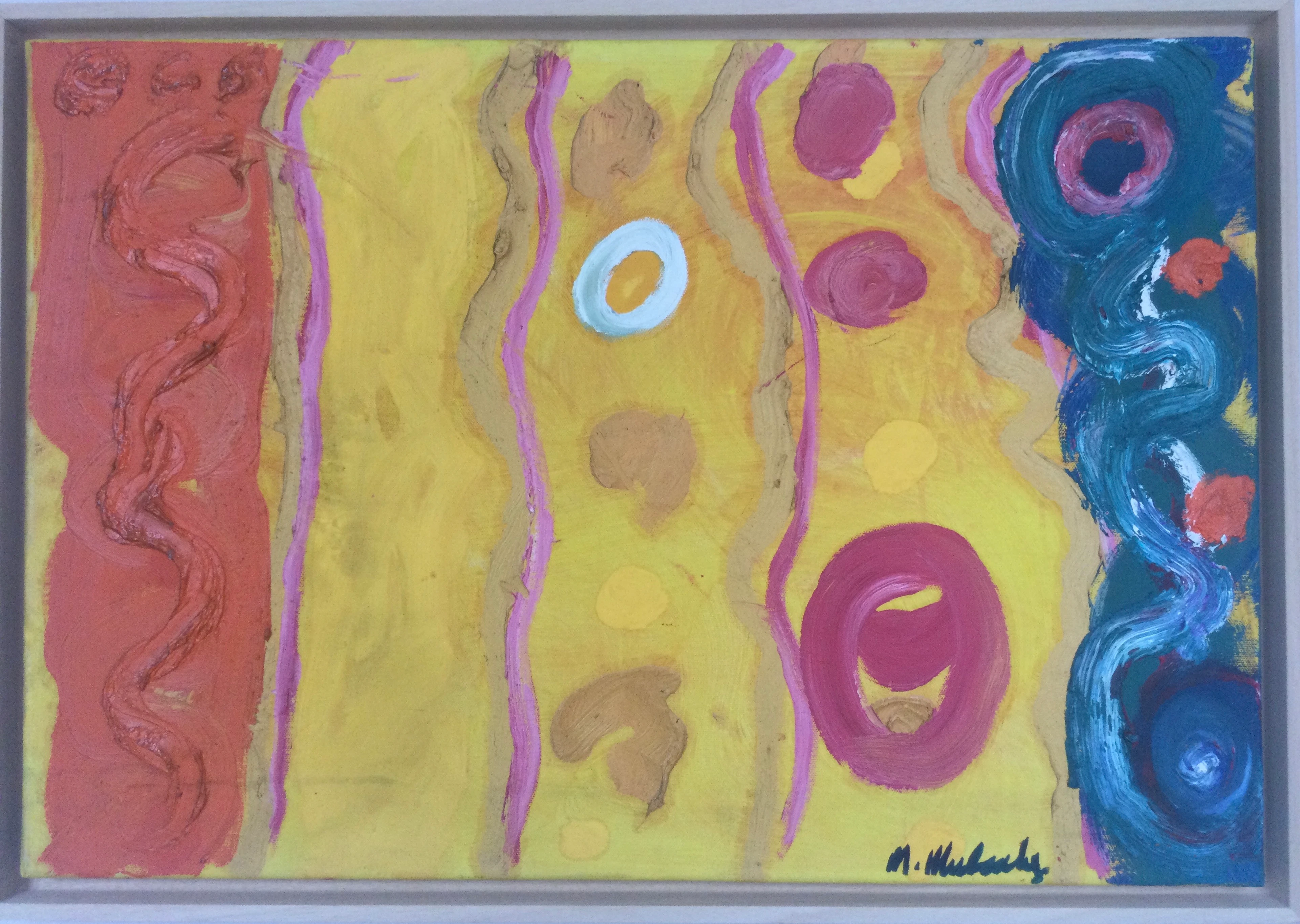 Michael MULCAHY - Paris à la plage avec le chat, vers 2010 - Acrylique