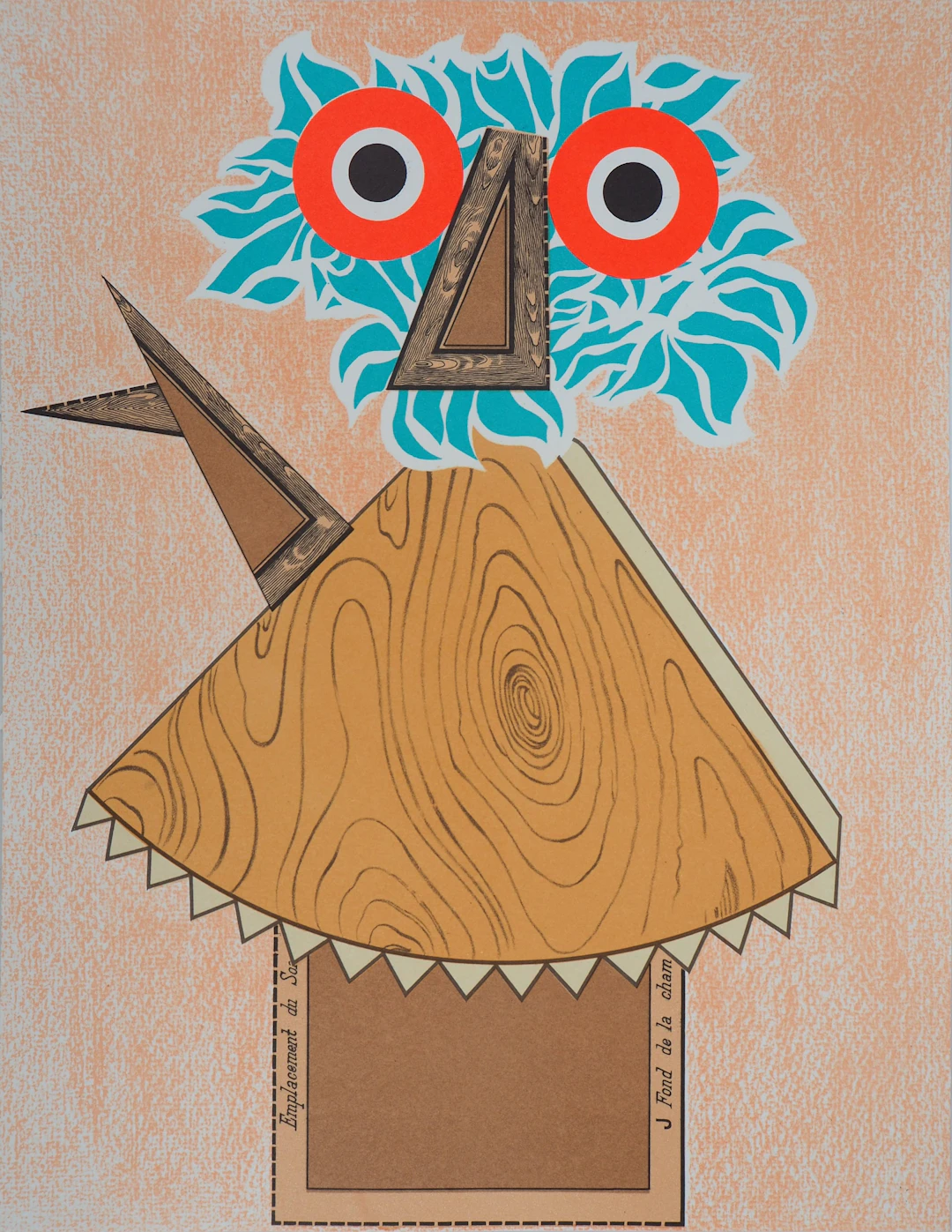 Enrico BAJ - Hibou, 1975 - Lithographie originale