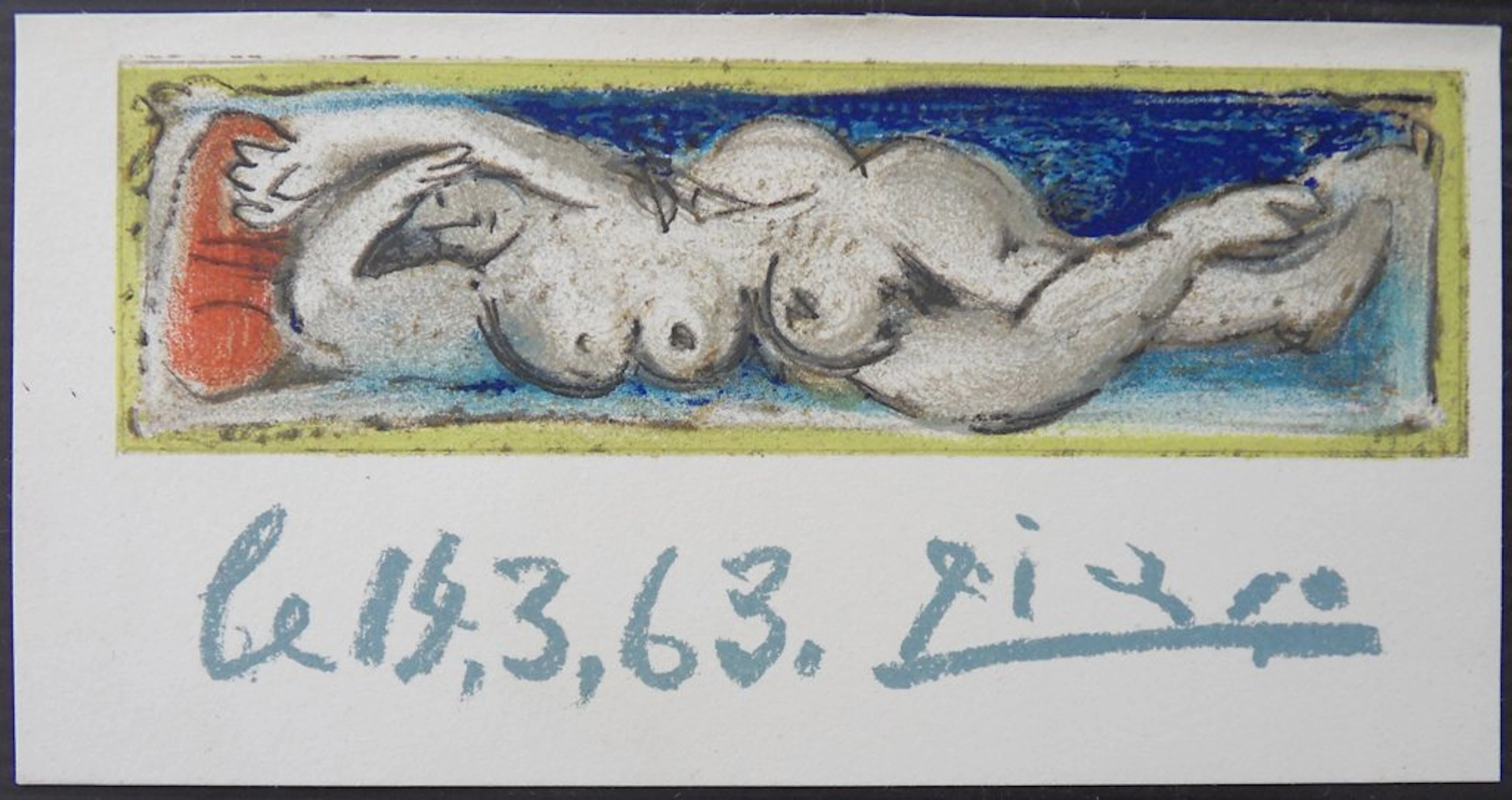 Pablo PICASSO : Petit nu couché - Lithographie signée