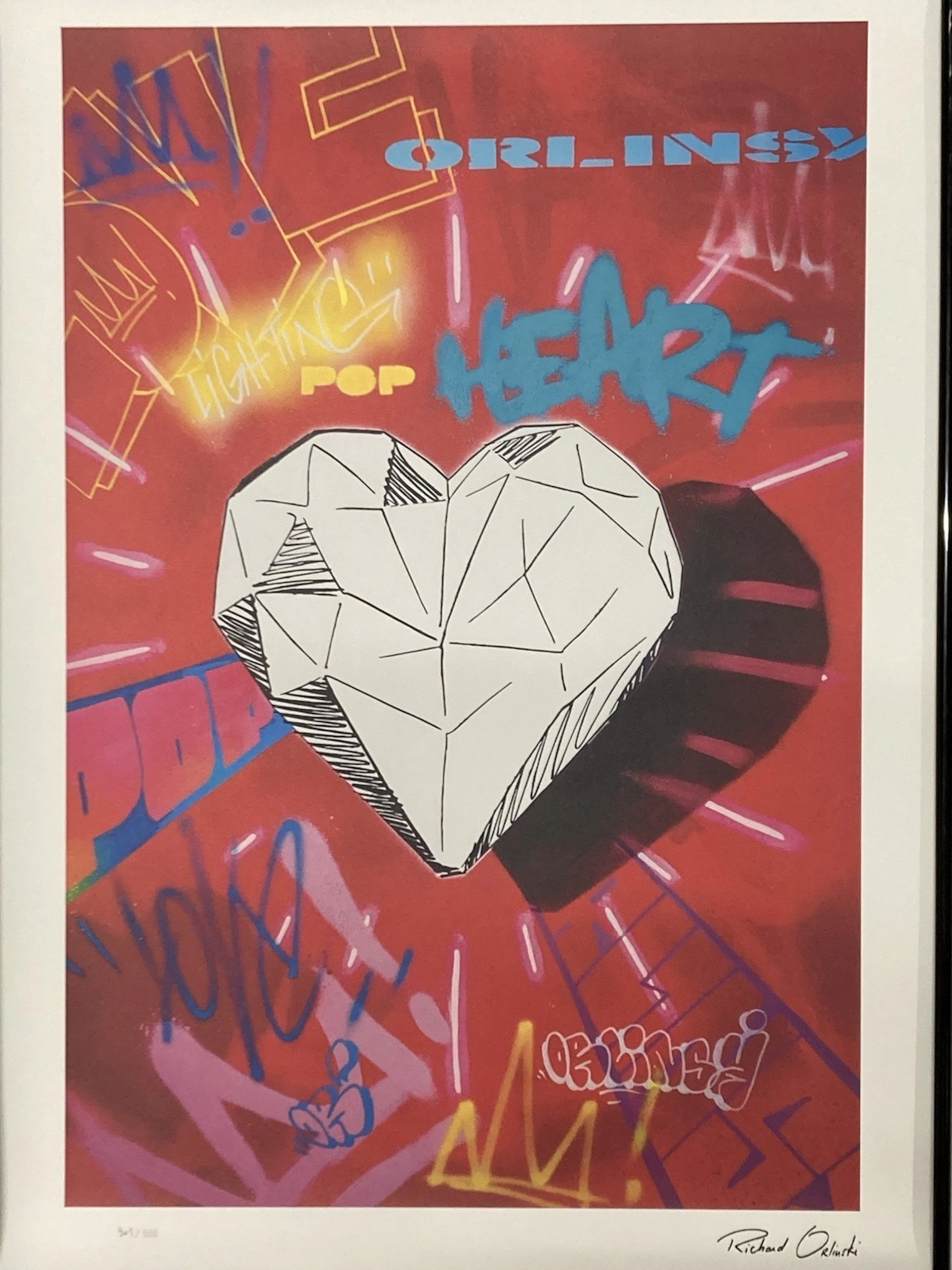 Richard Orlinski - Pop Heart - Digigraphie signée - 2024