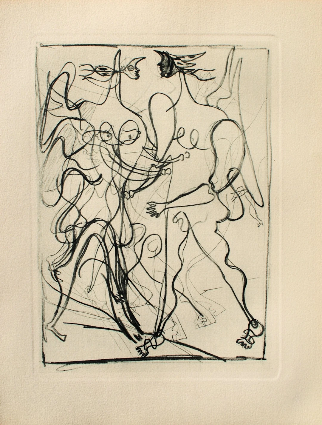 Georges BRAQUE : Le couple, Héliogravure, 1950