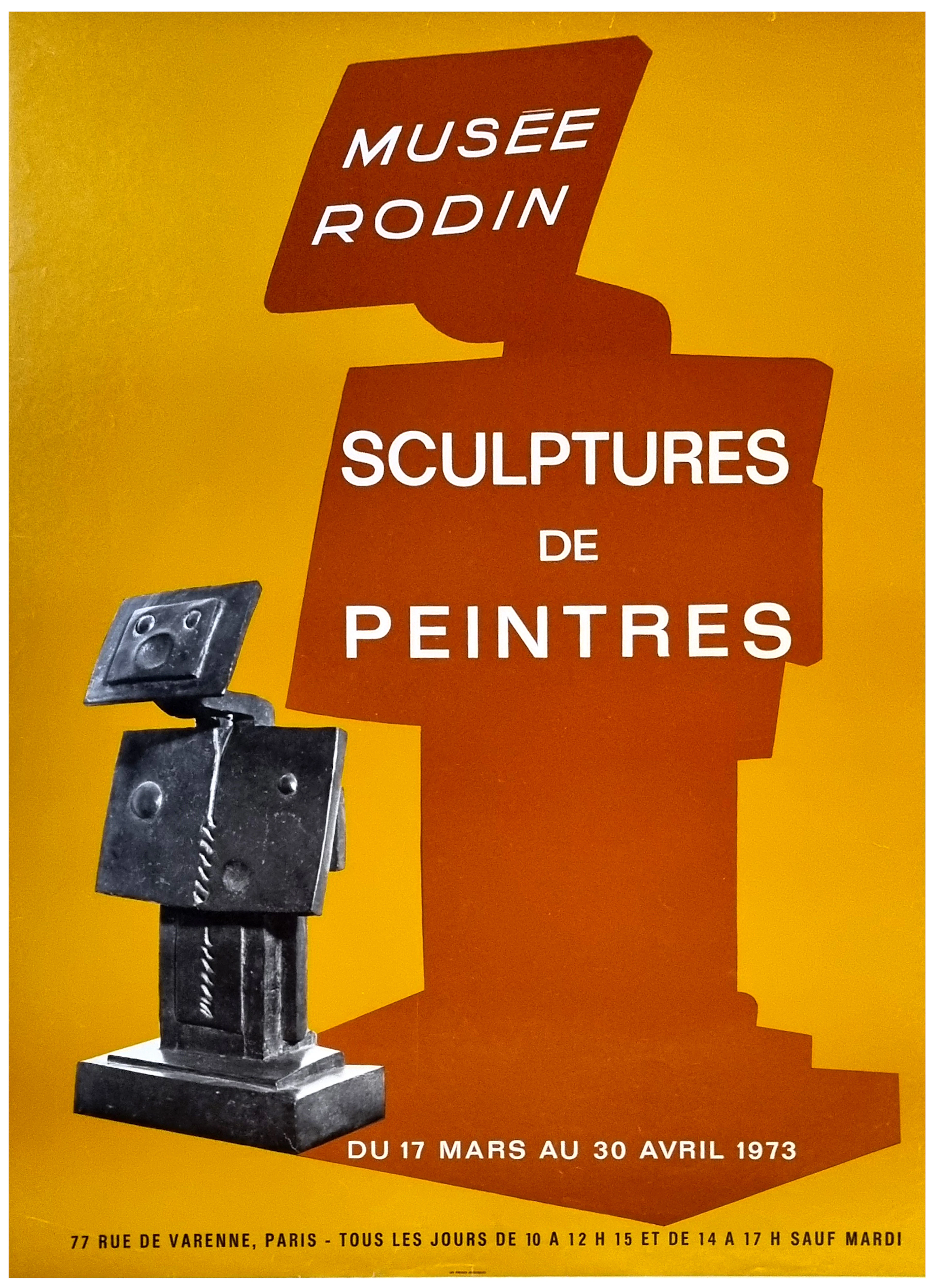 Max Ernst, Un ami empressé, affiche Musée Rodin, 1973