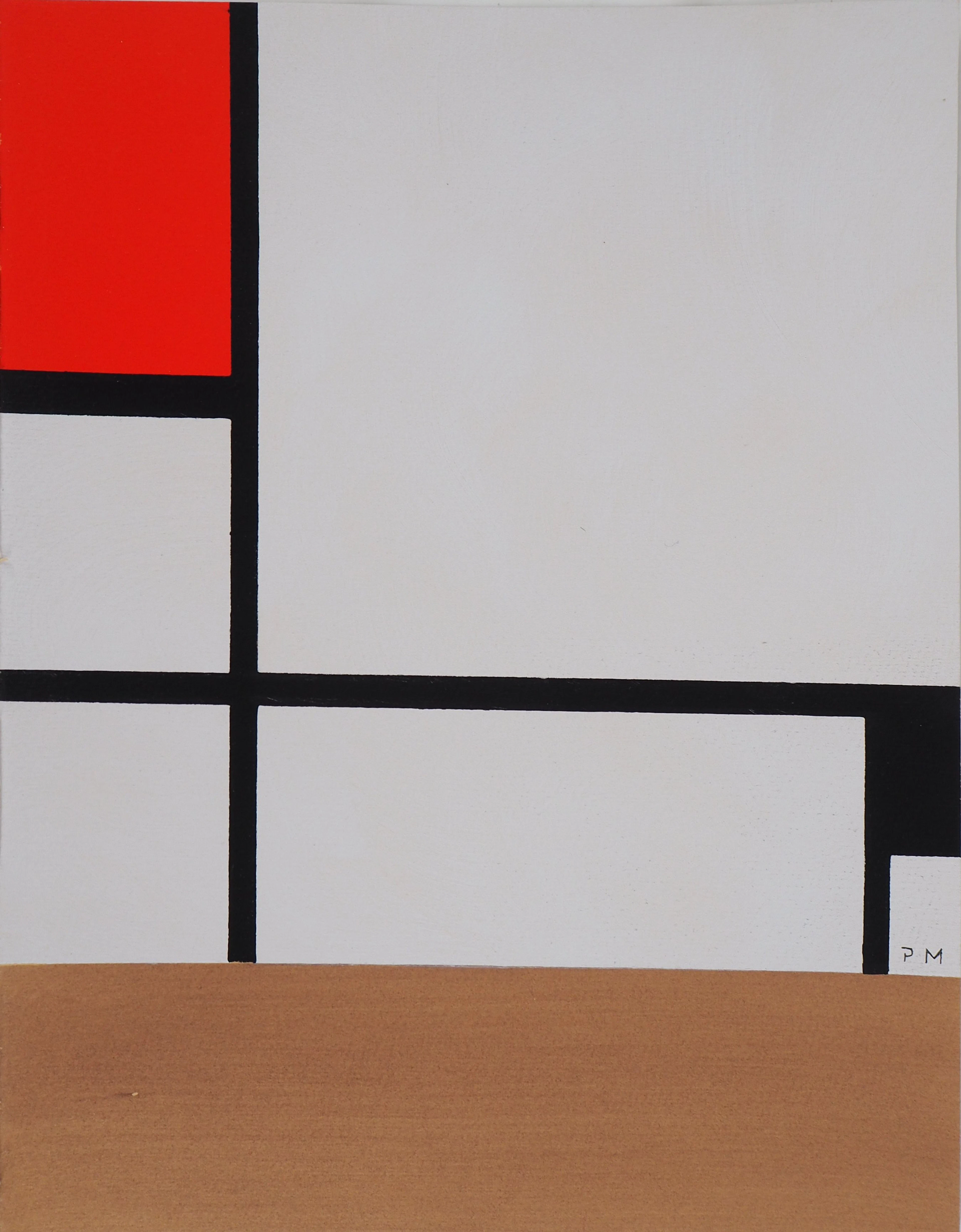Piet MONDRIAN : Composition - Pochoir en couleurs